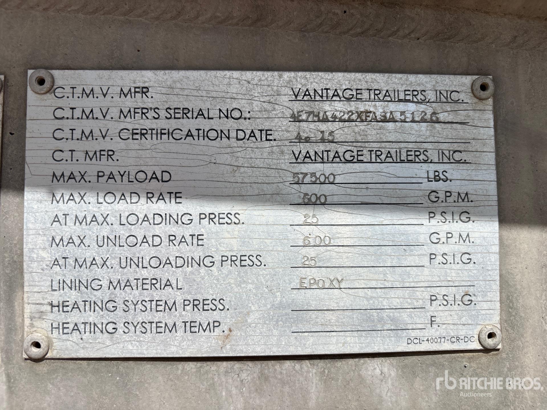 2015 Vantage VC-8400