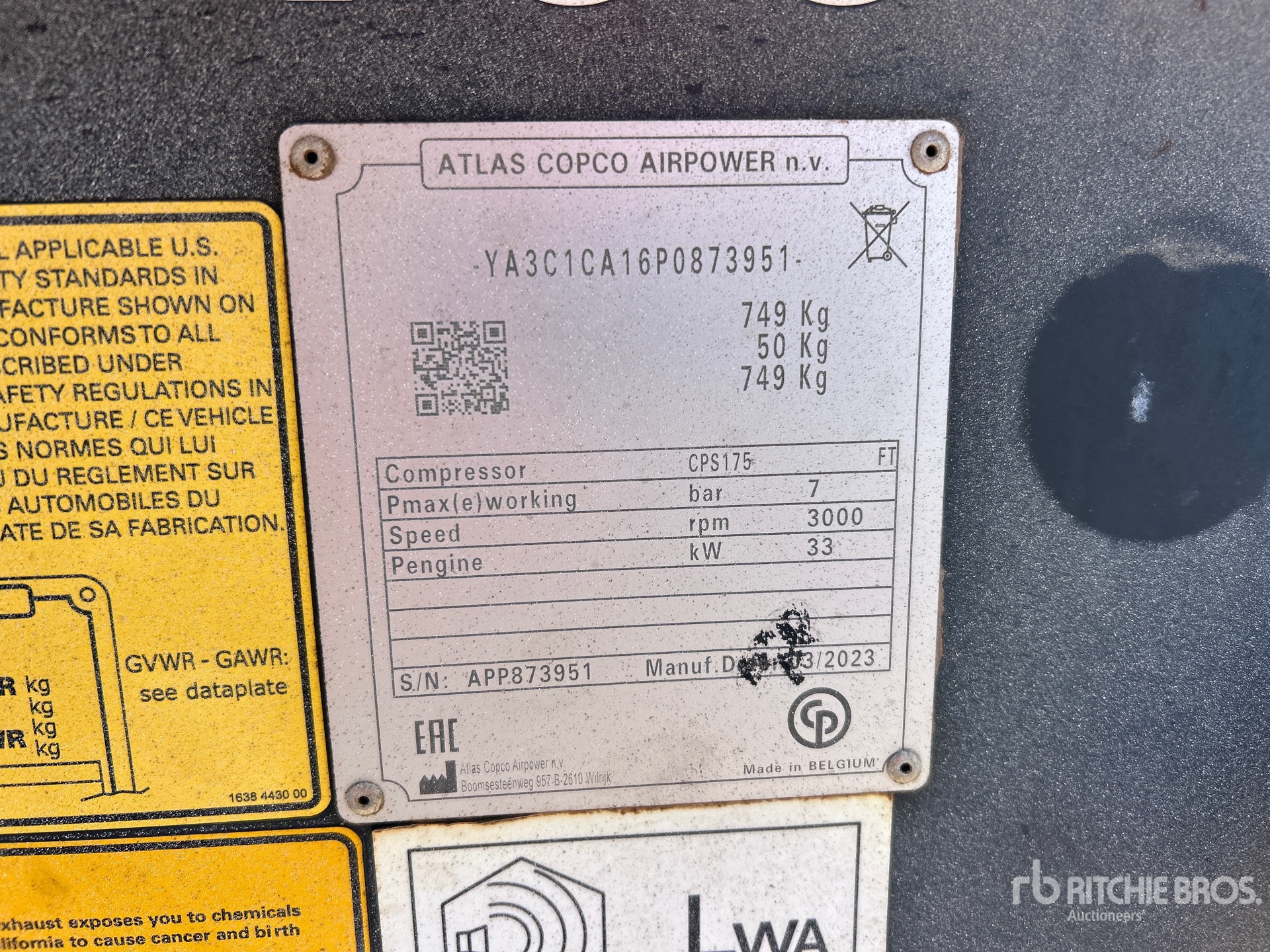 2023 Atlas Copco CPS175