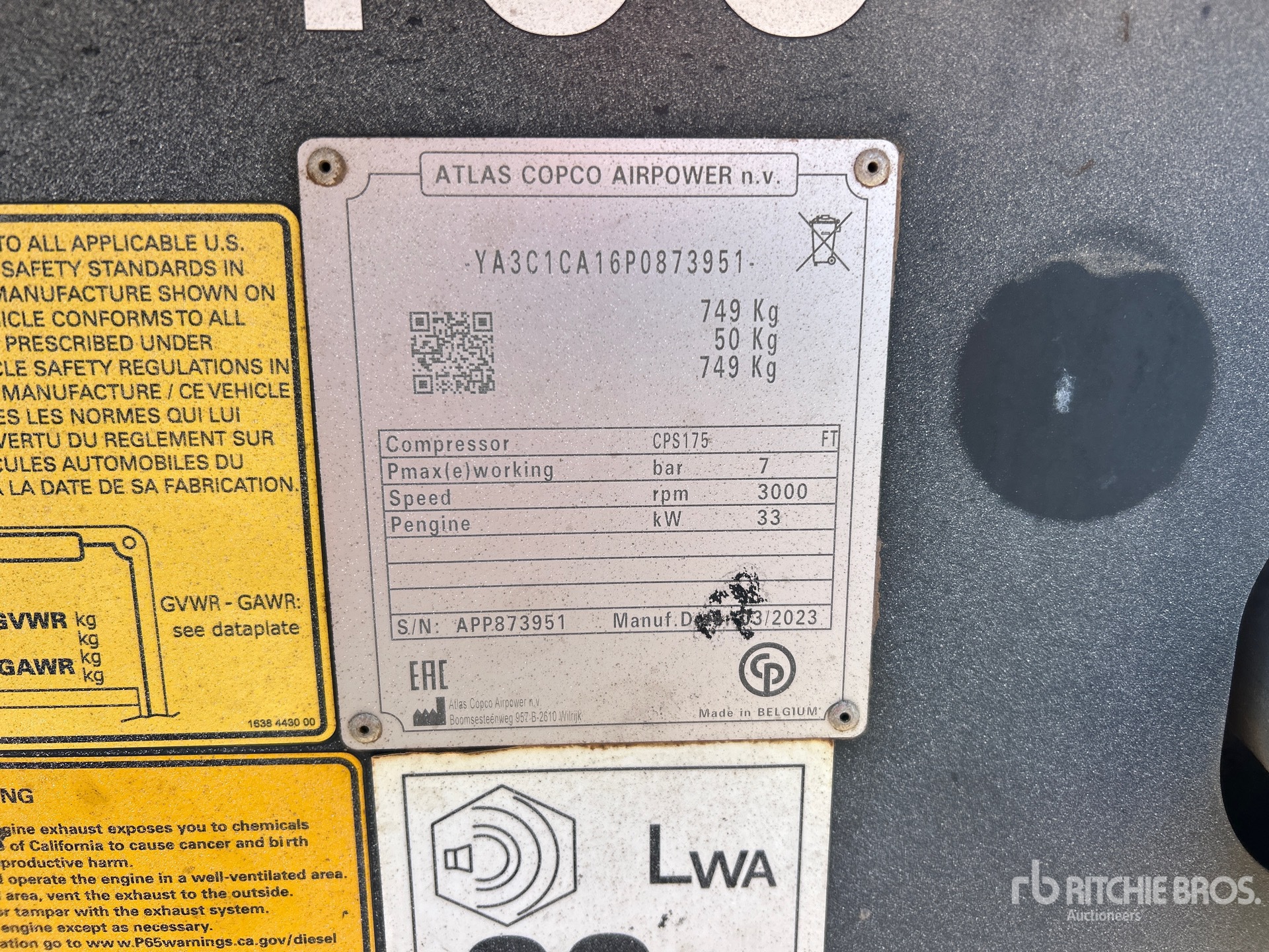 2023 Atlas Copco CPS175