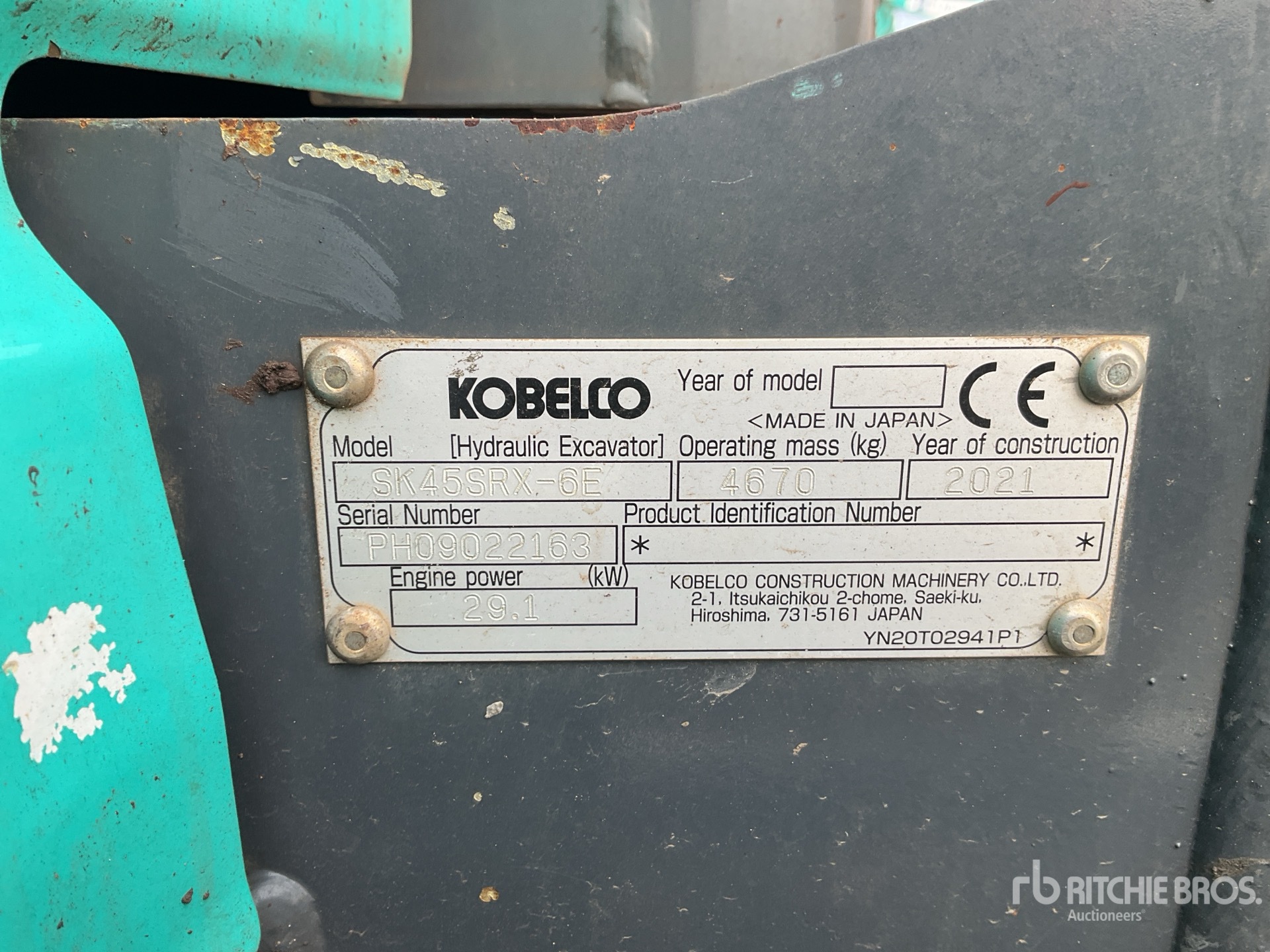 2021 Kobelco SK45SRX-6E