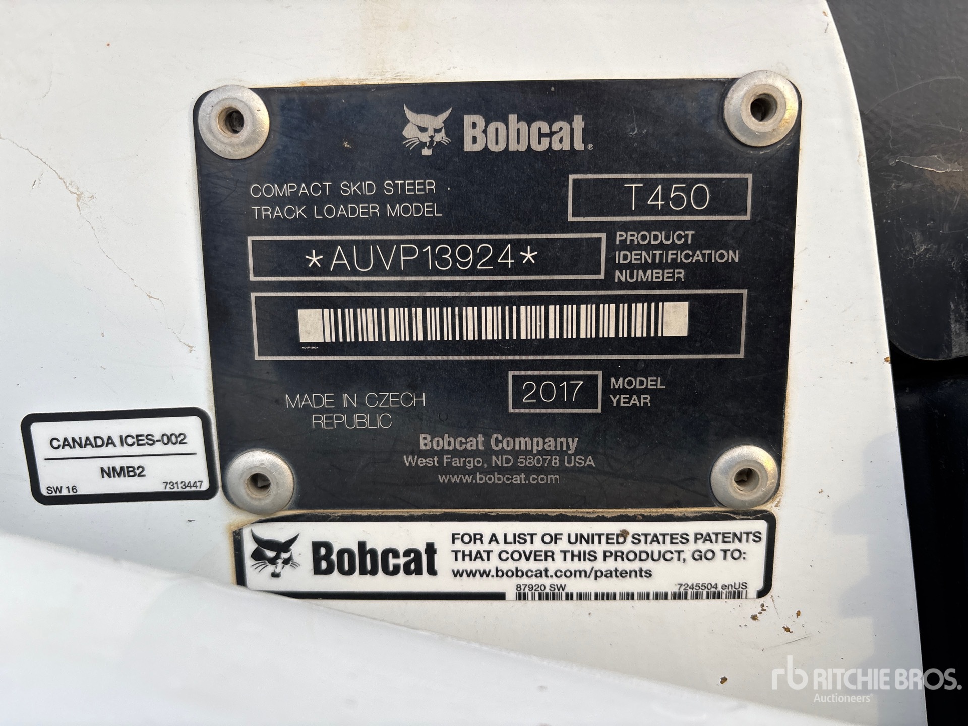 2017 Bobcat T450