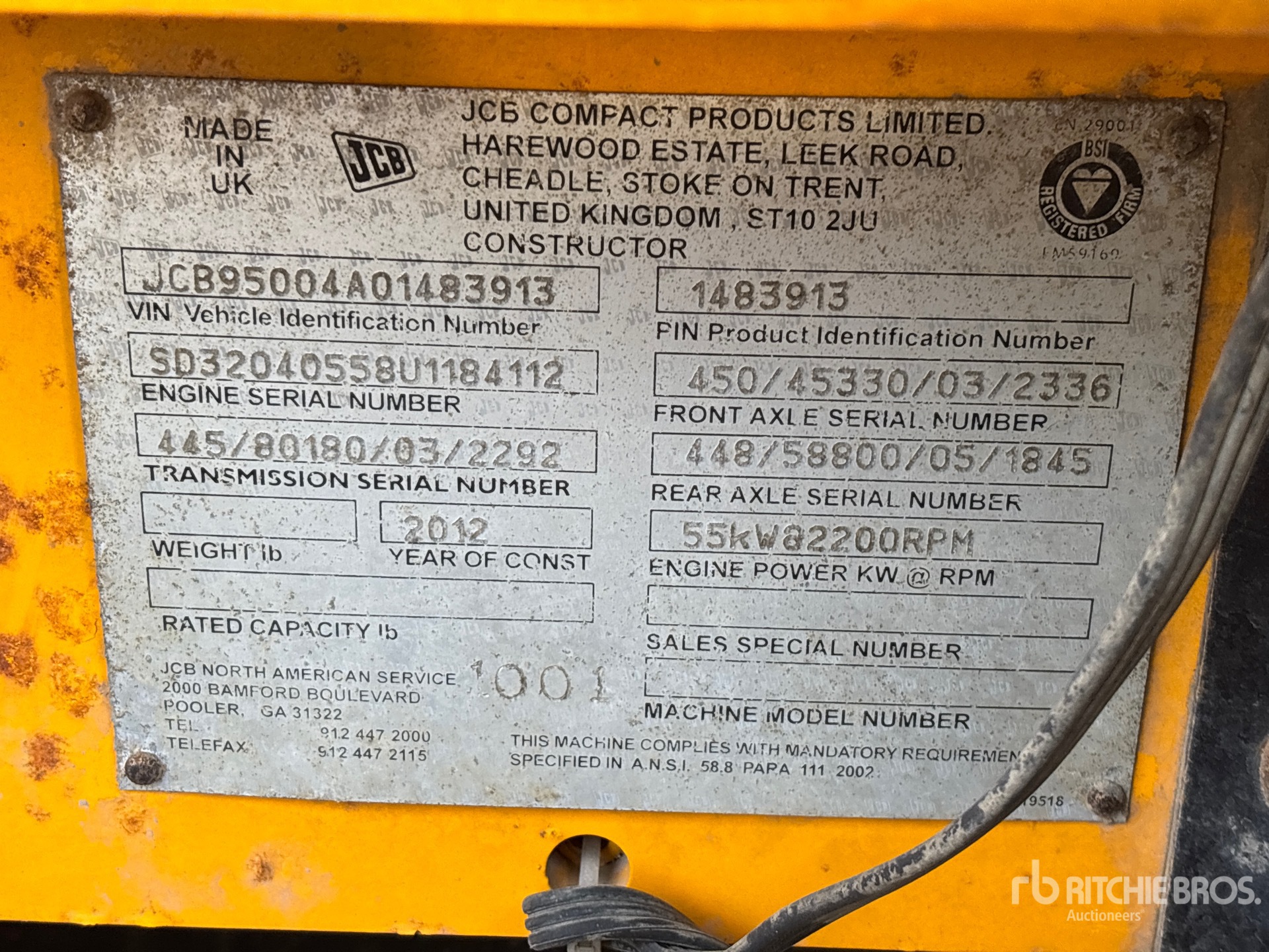 2012 JCB 9504