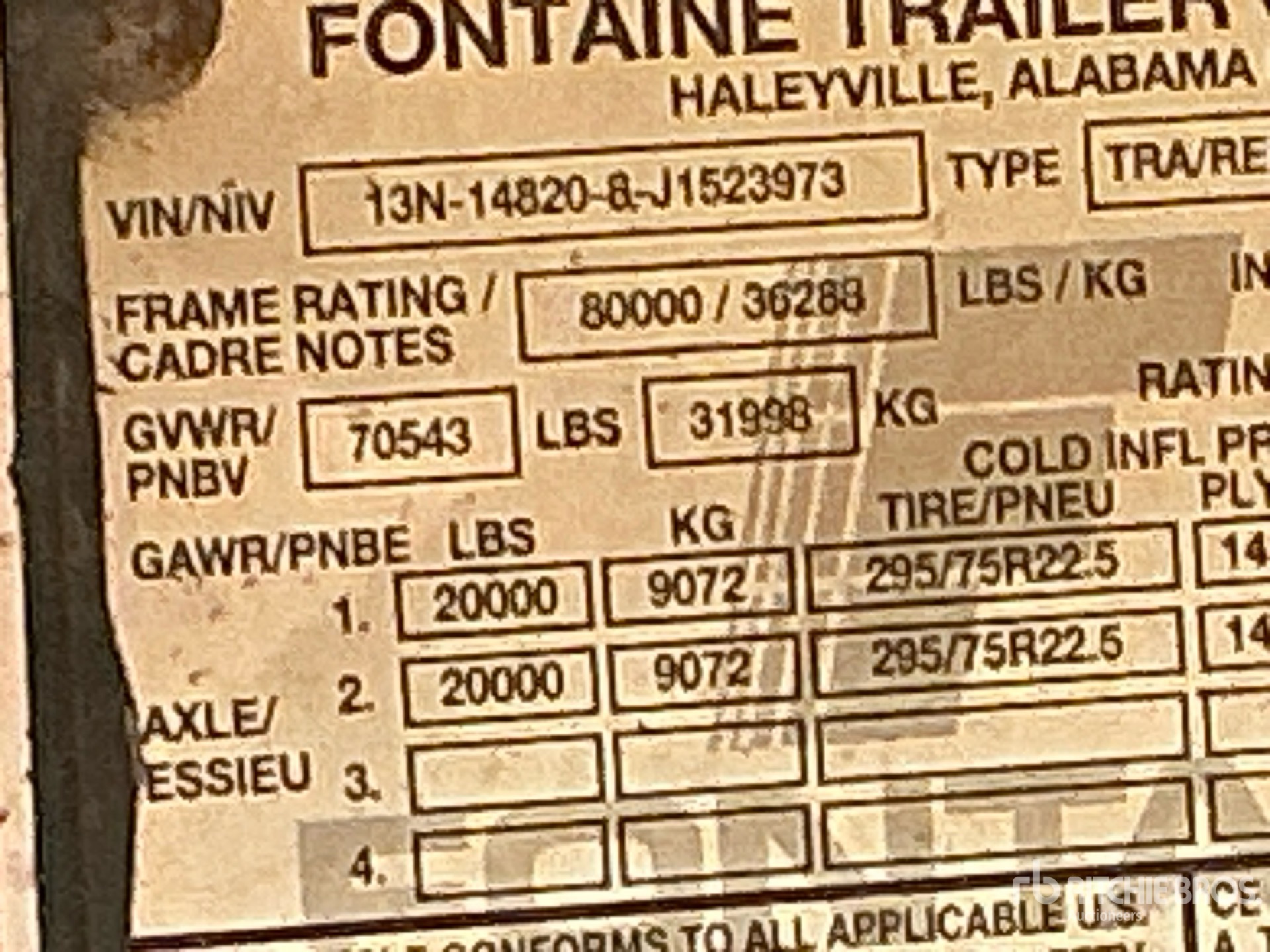 2018 Fontaine 48 ft T/A