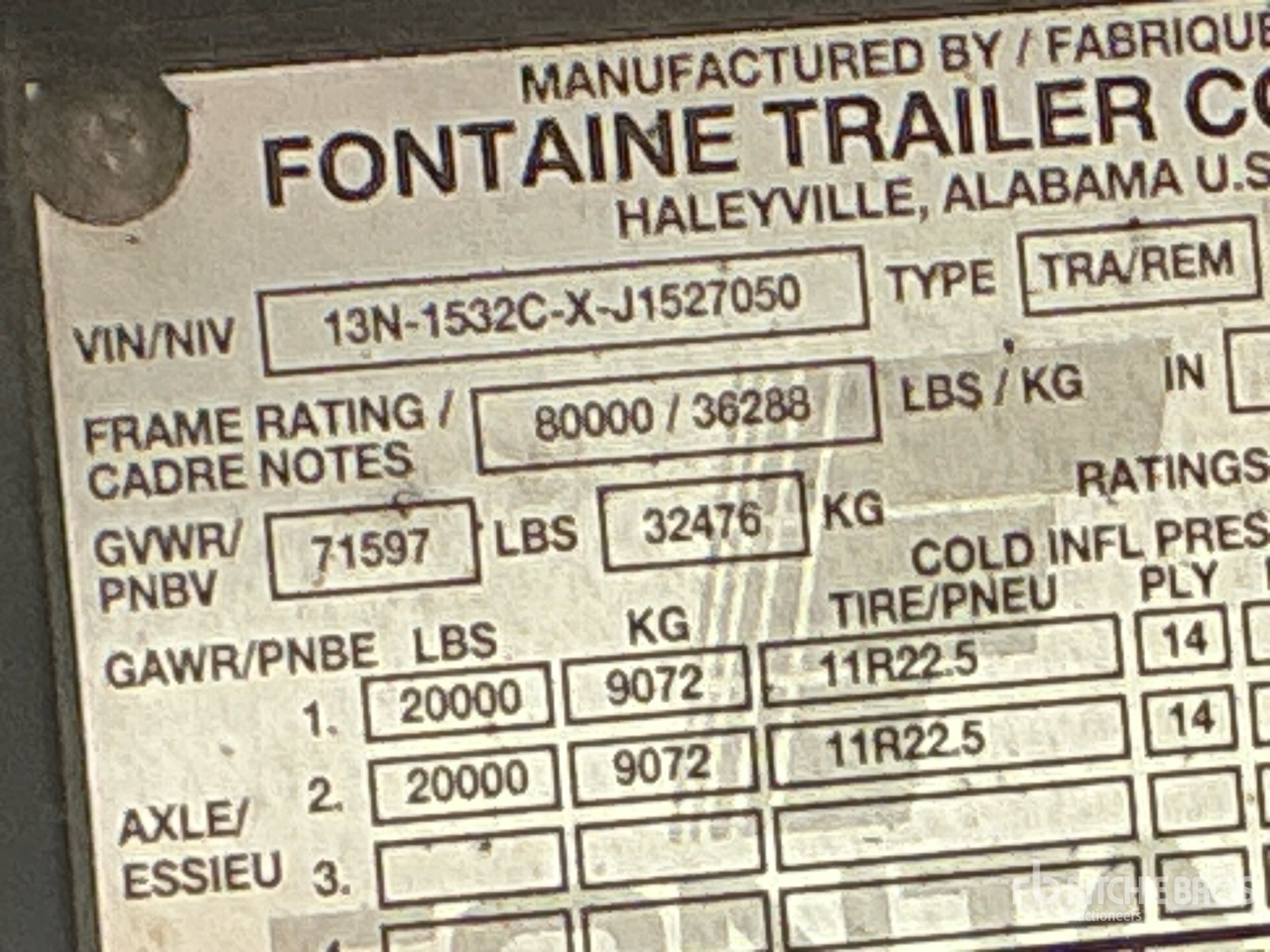 2018 Fontaine 53 FT T/A
