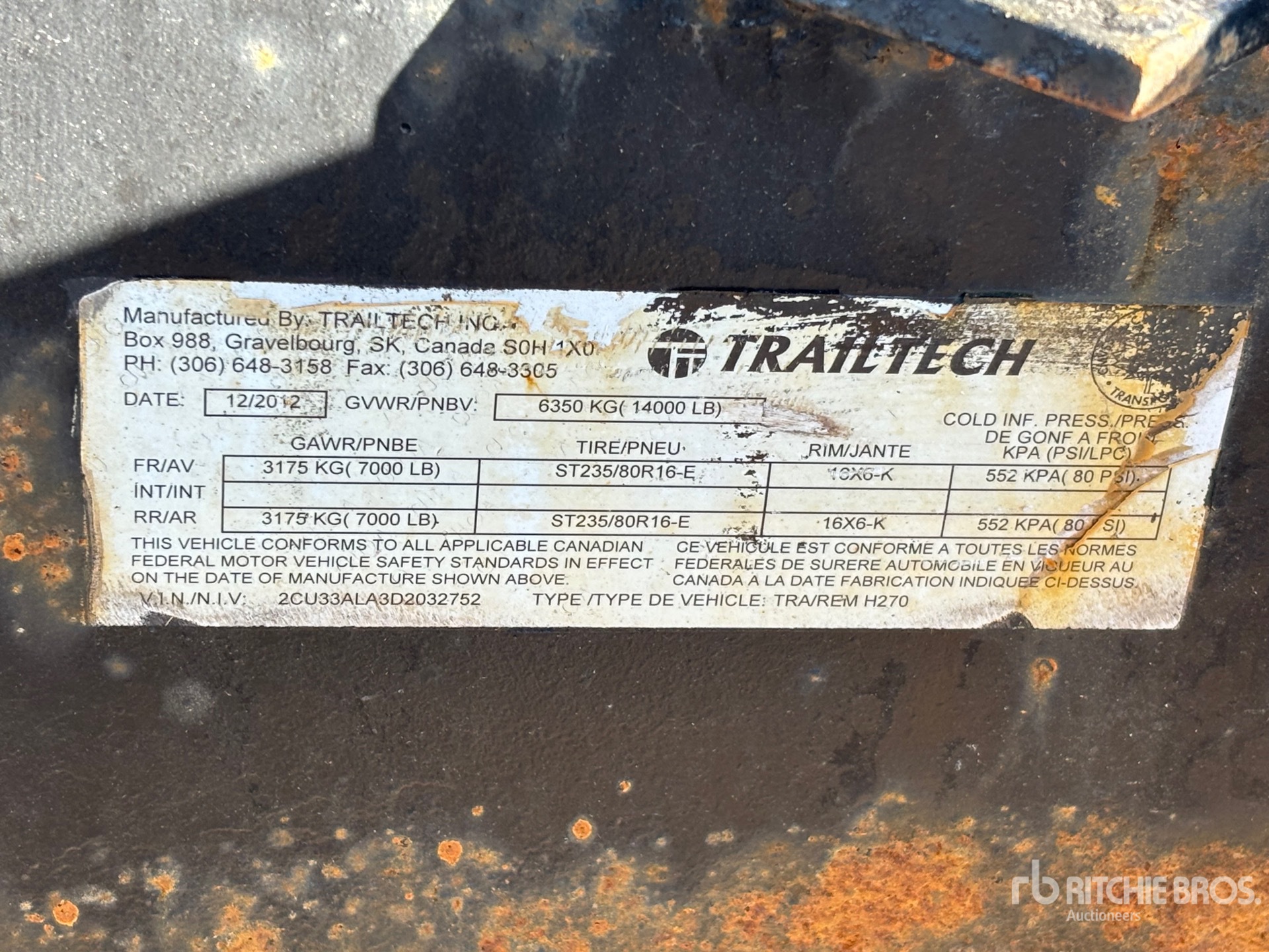 2013 Trailtech H270