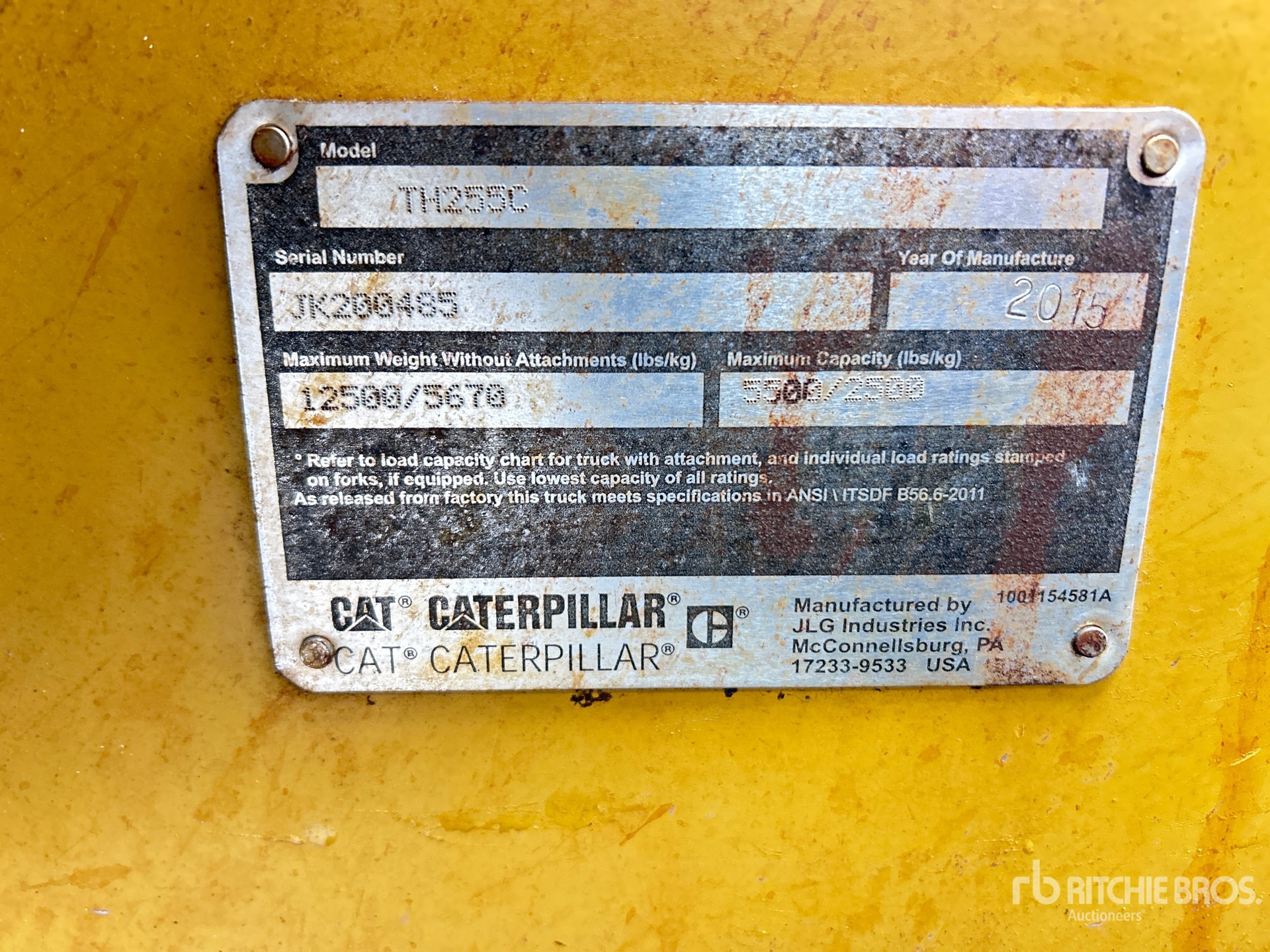 2015 Caterpillar TH255C