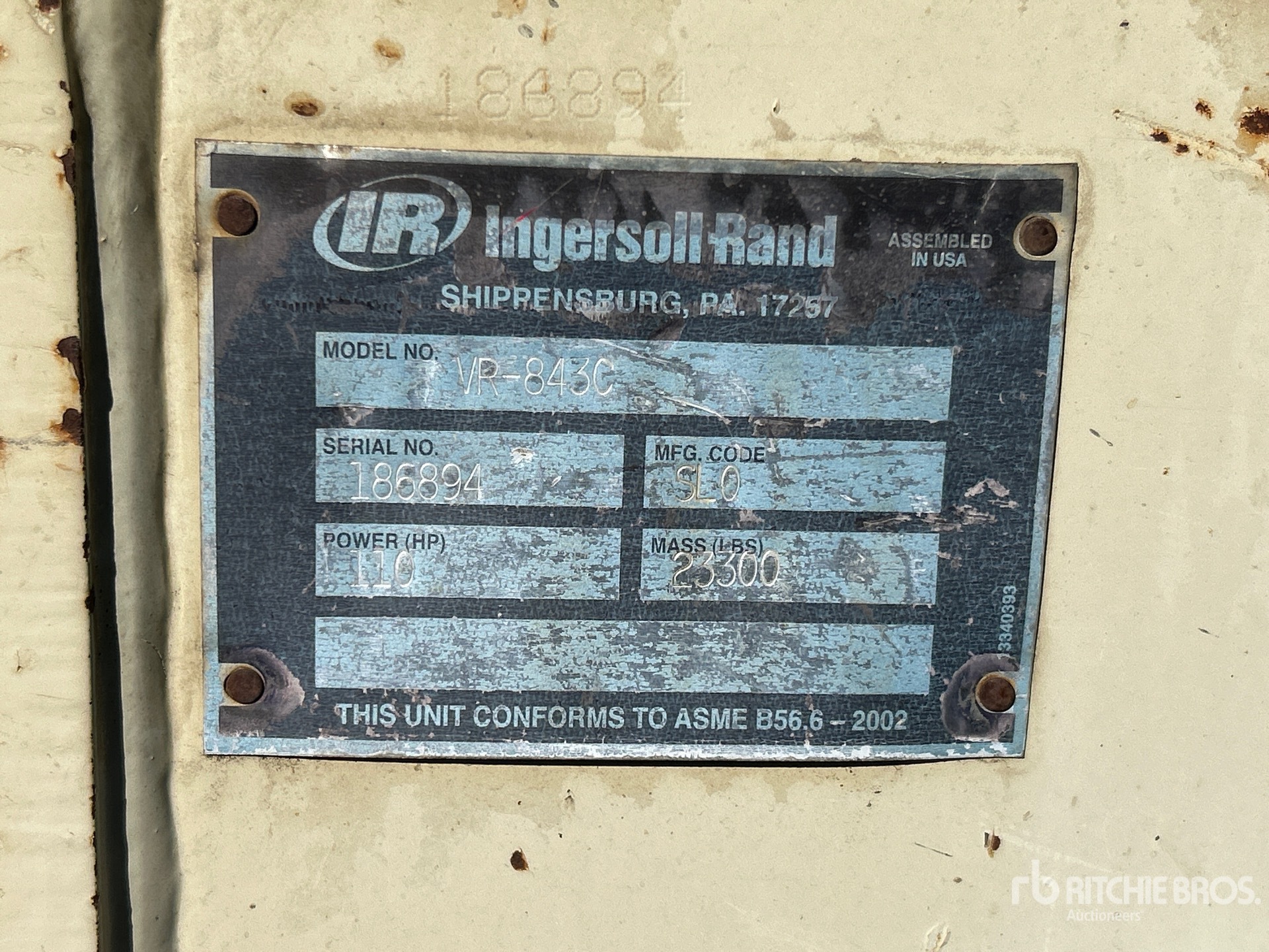 1991 Ingersoll Rand VR843C