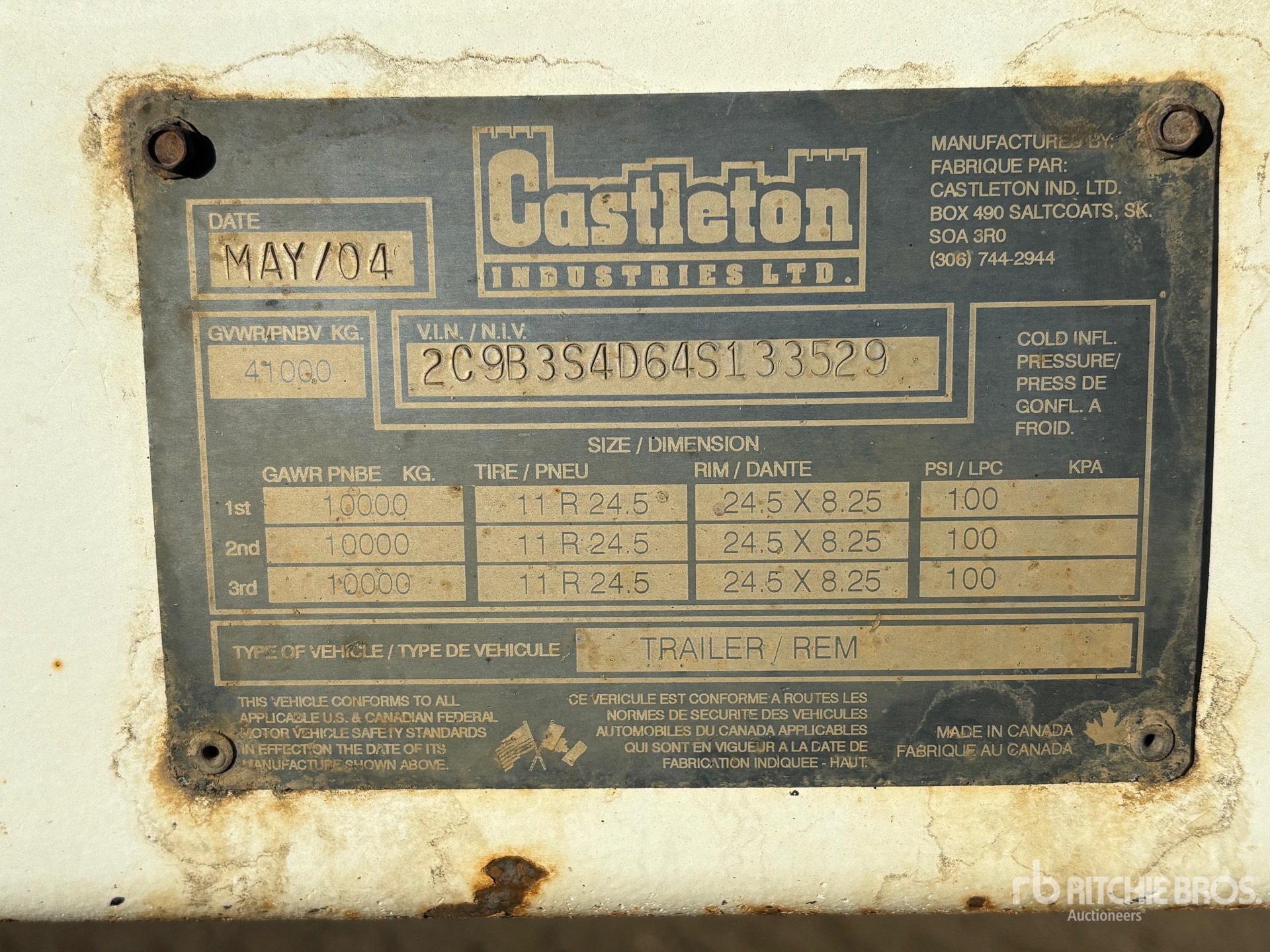 2004 Castleton 37 FT TRI/A