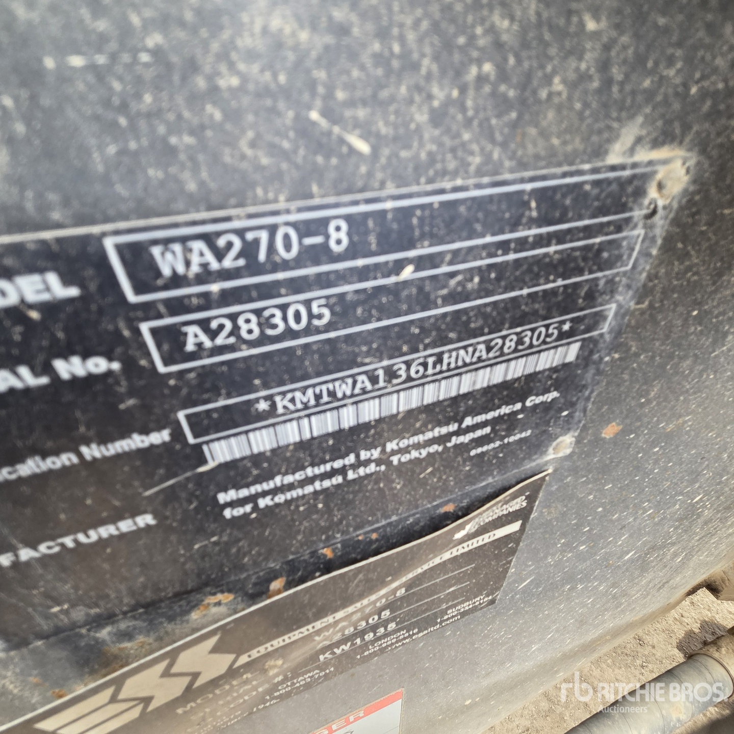 2018 Komatsu WA270-8