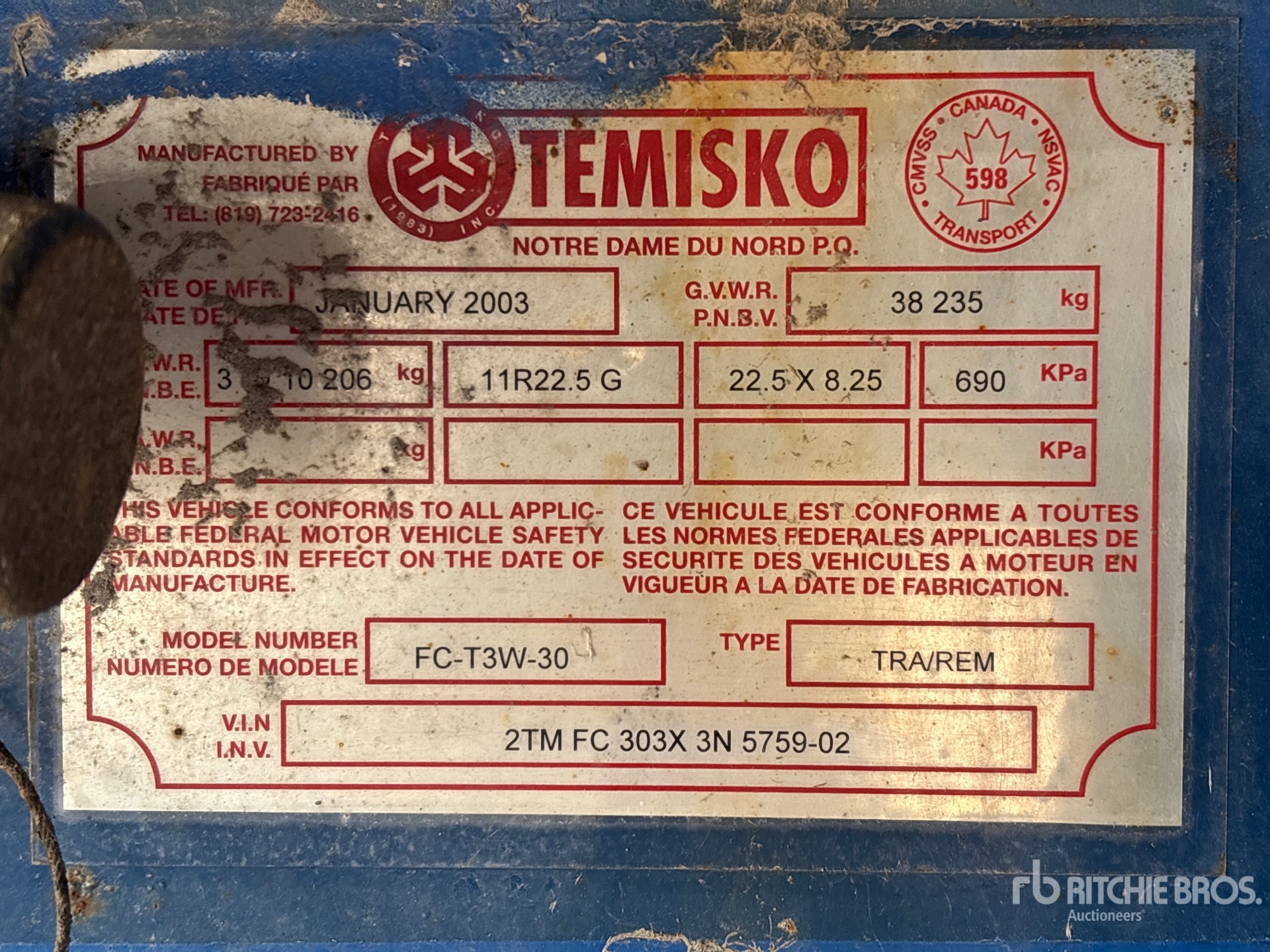 2003 Temisko 28 FT TRI/A SUPER B-TRAIN LEAD