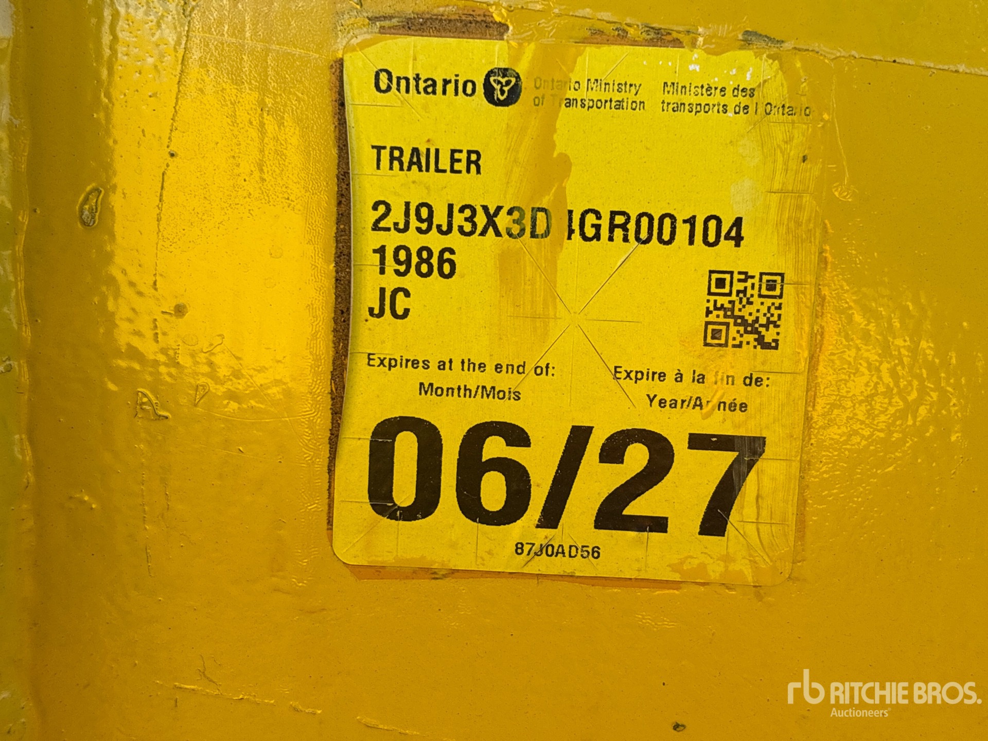 1986 J C Trailers TGN