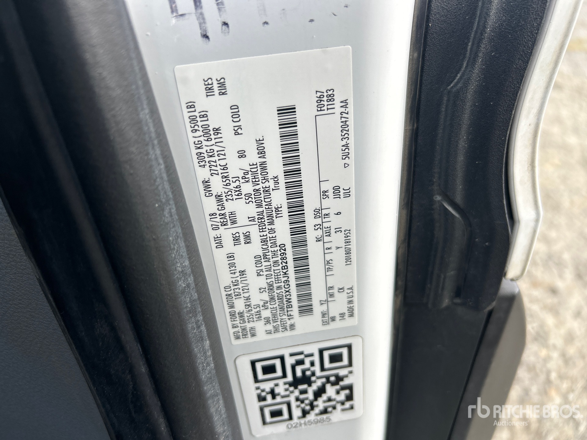 2018 Ford TRANSIT 350