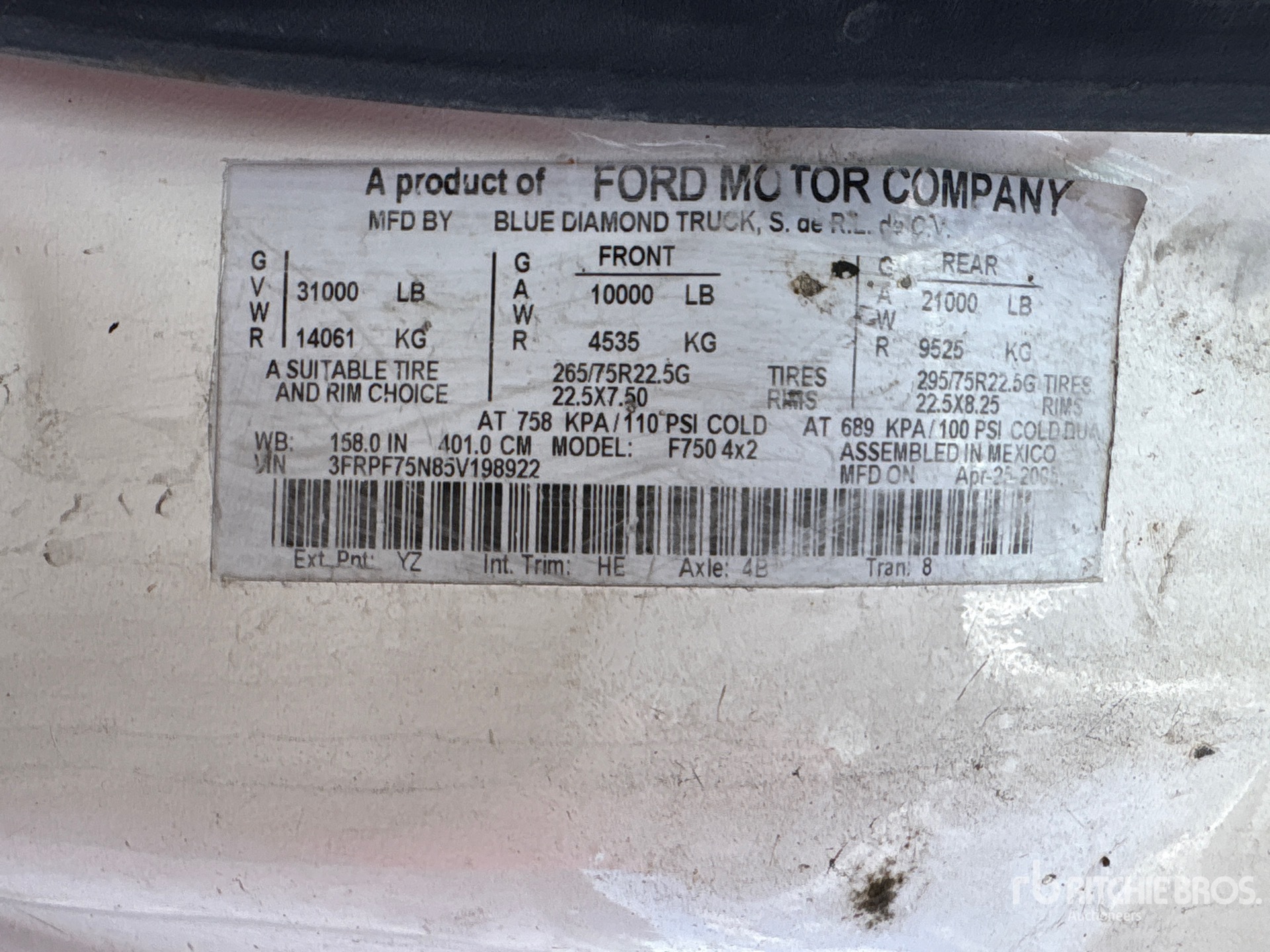 2005 Ford F-750