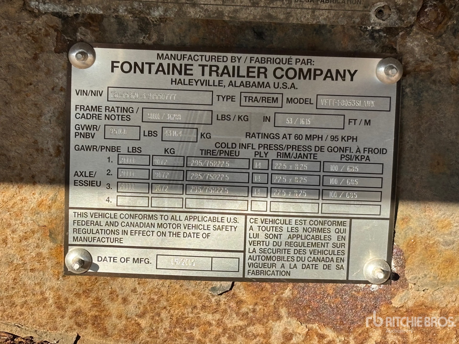 2009 Fontaine 53 FT T/A