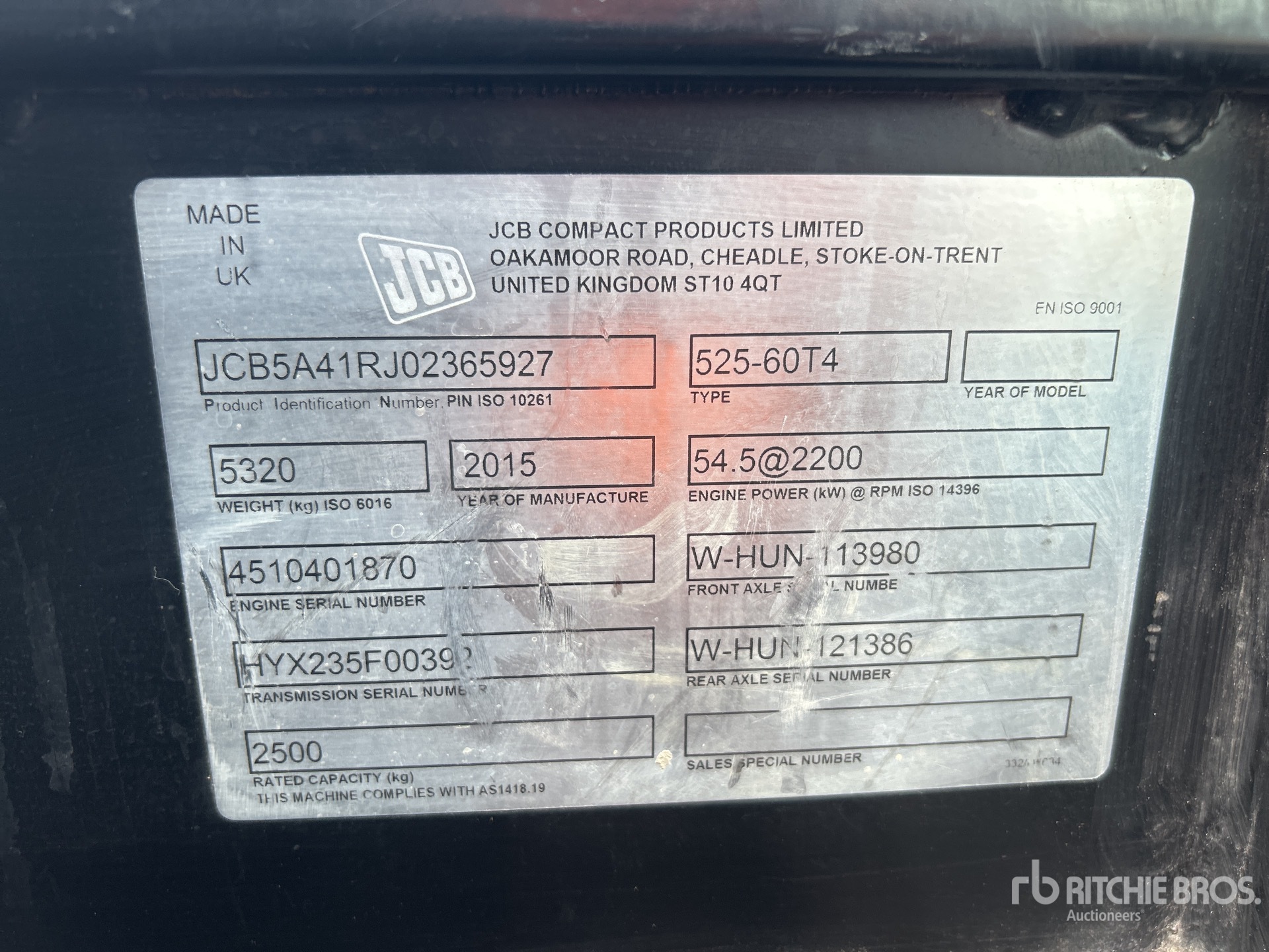 2015 JCB 525-60