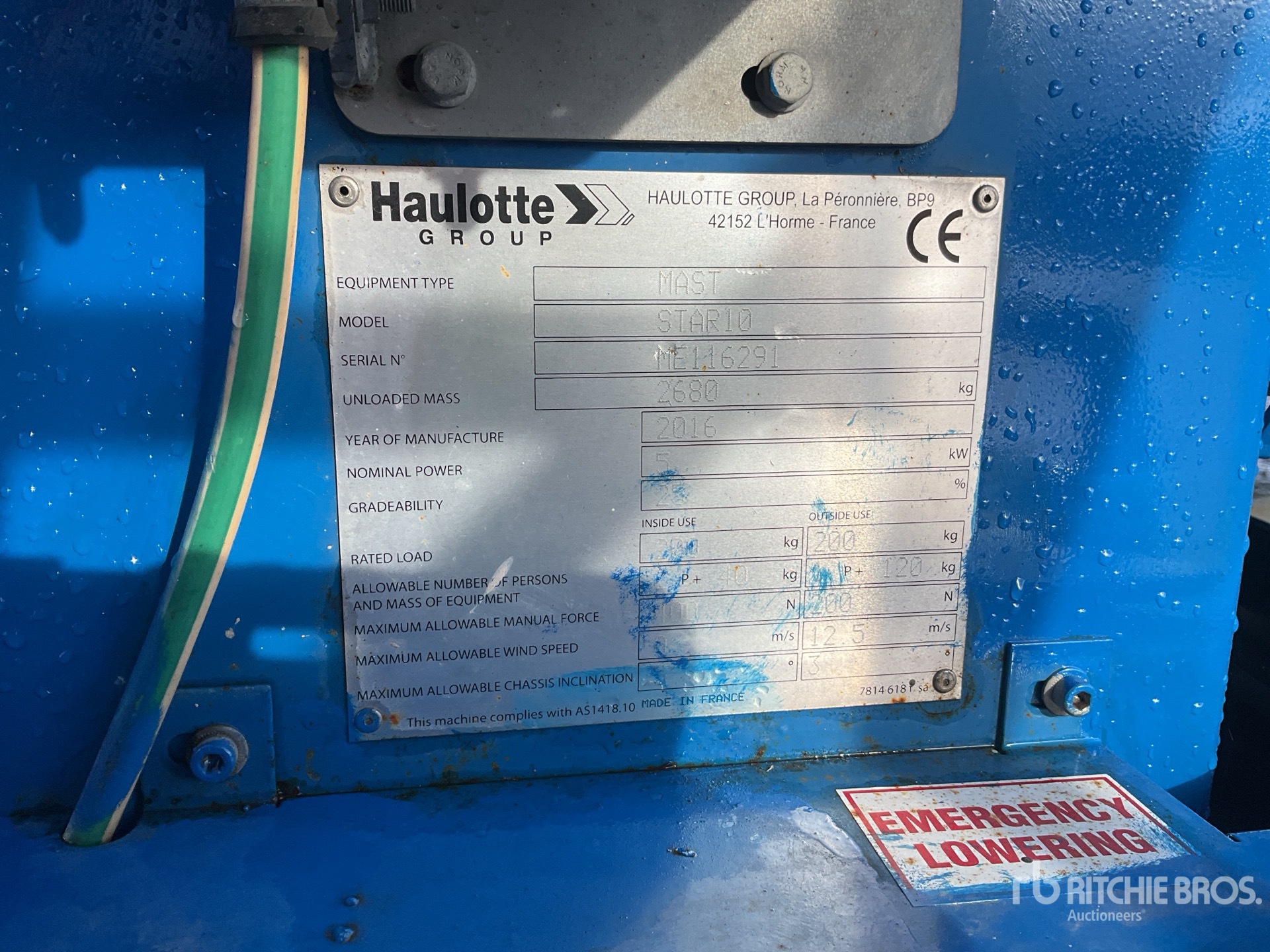 2016 Haulotte STAR10