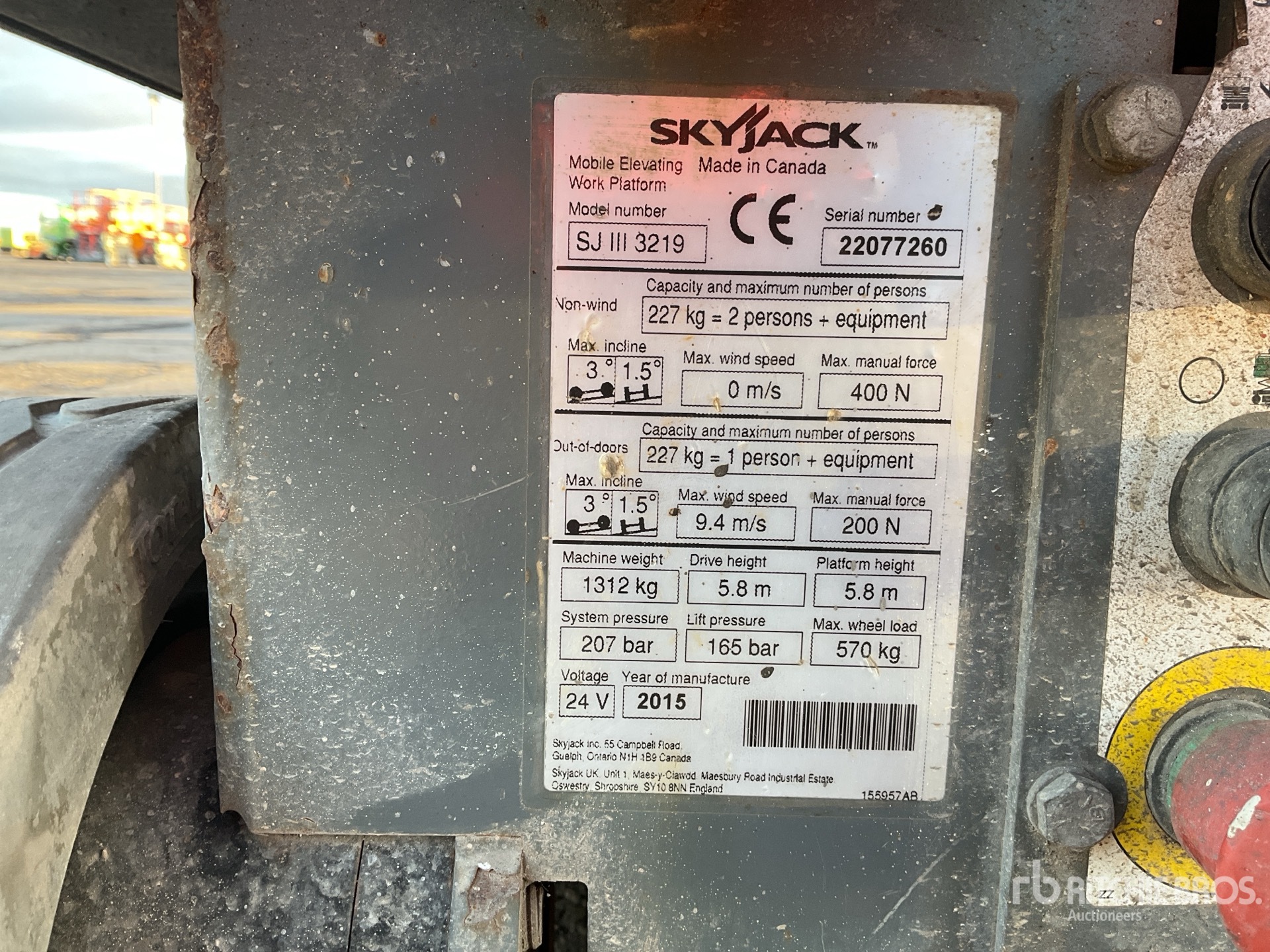 2015 Skyjack SJ 3219