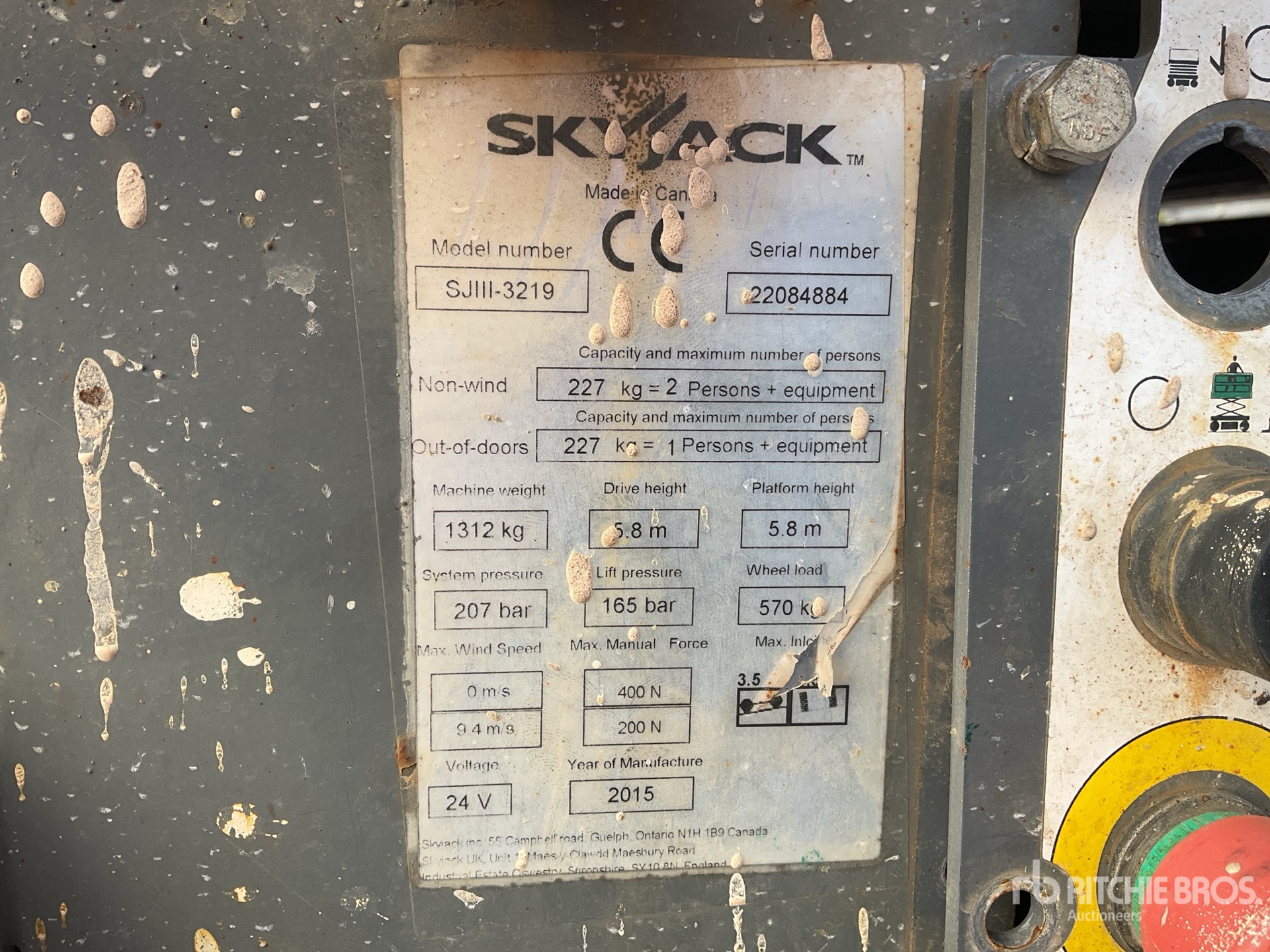 2015 Skyjack SJIII3219