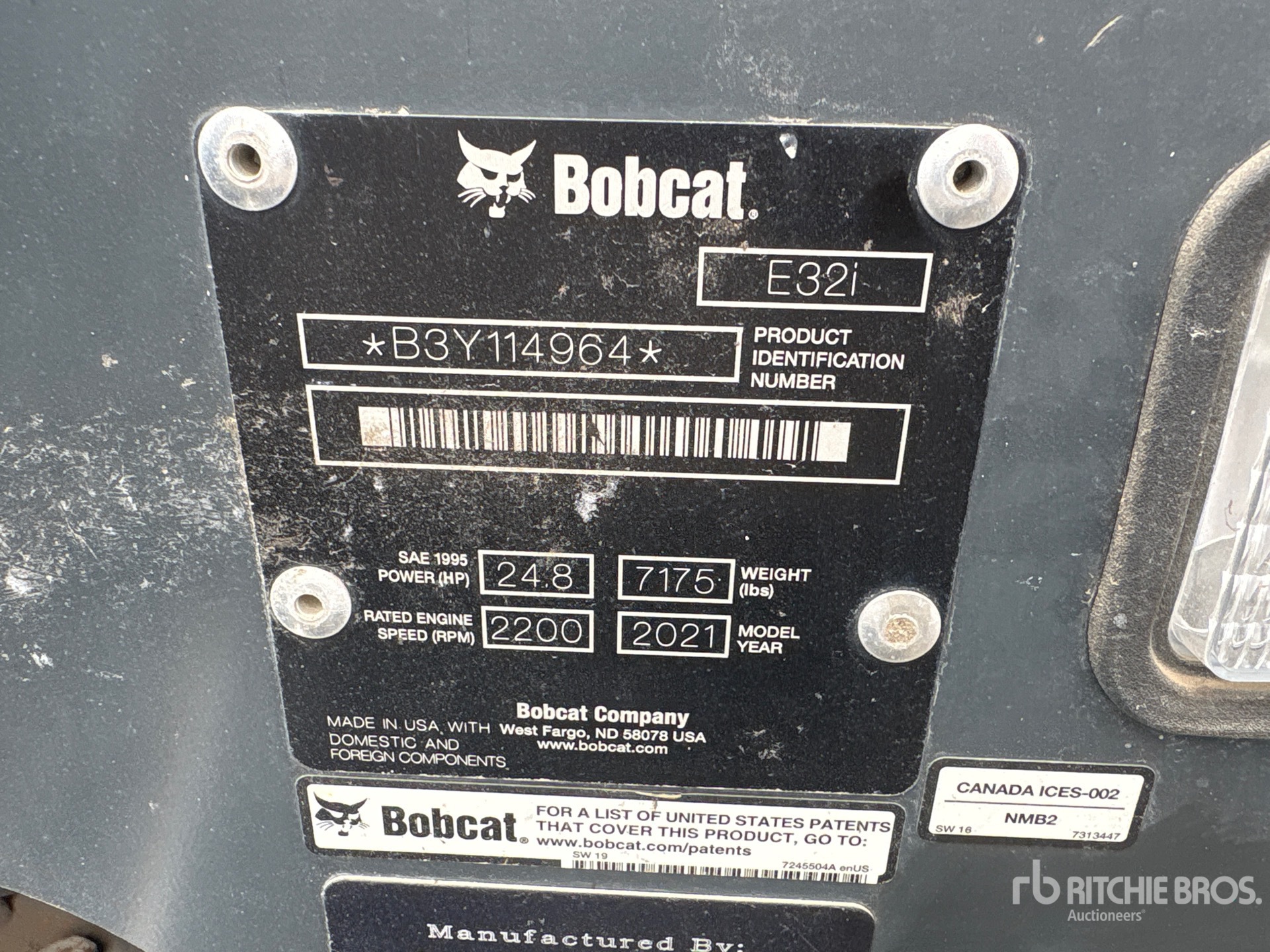 2021 Bobcat E32I
