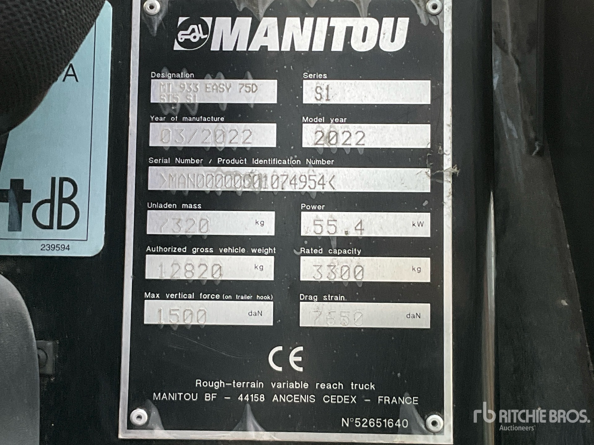 2022 Manitou MT933