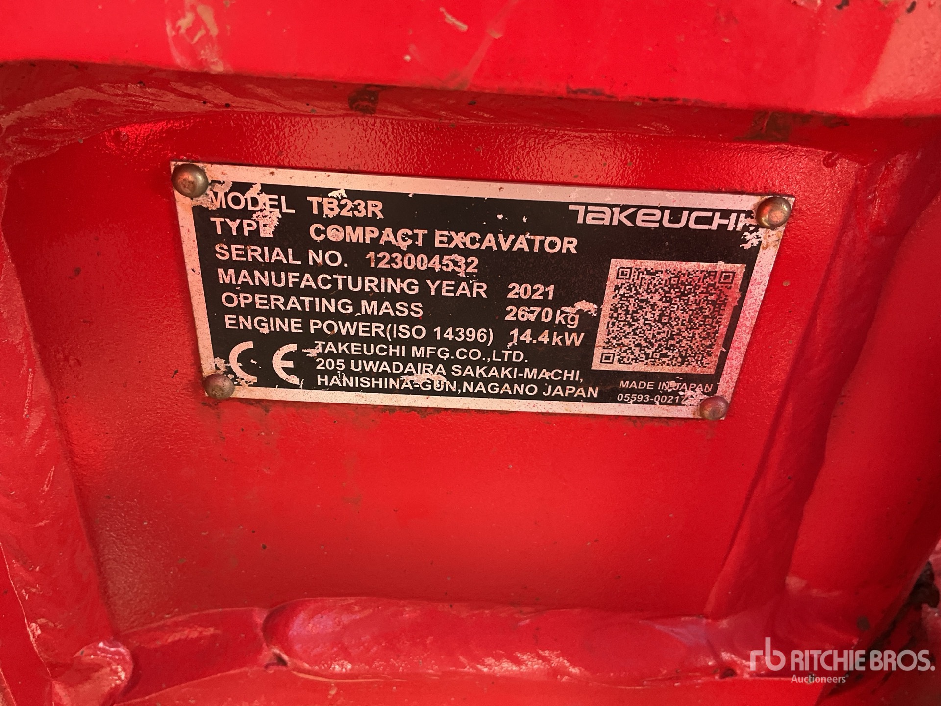 2021 Takeuchi TB23R