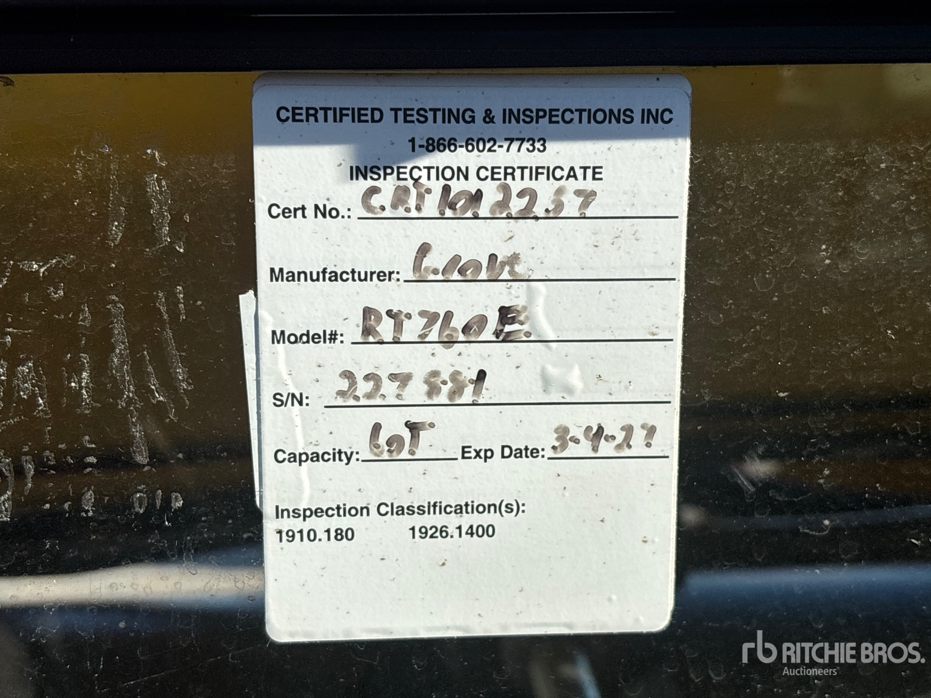 Photo of 2007 Grove RT760E