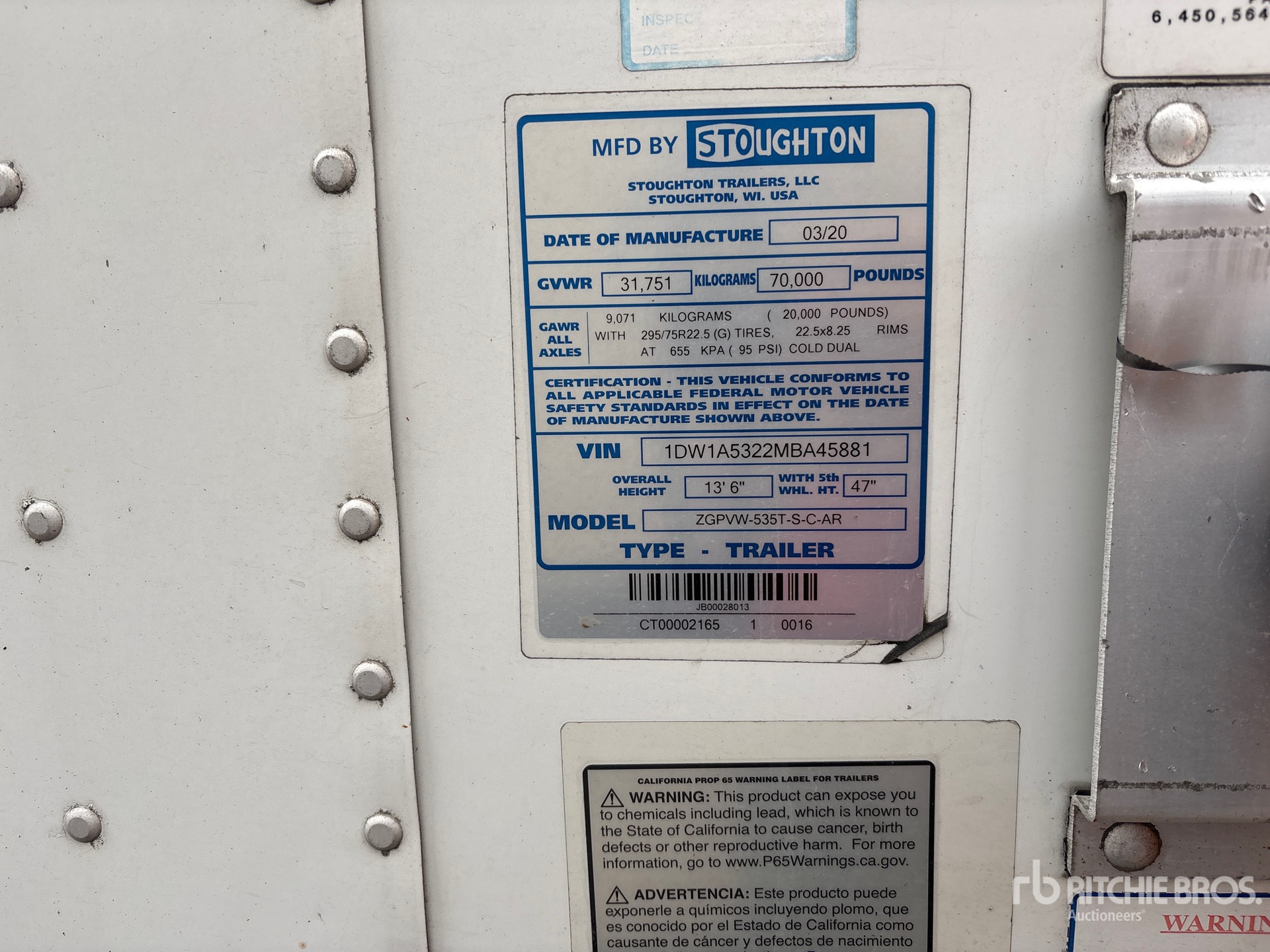 Photo of 2021 Stoughton ZGPVW-535T-S-C-