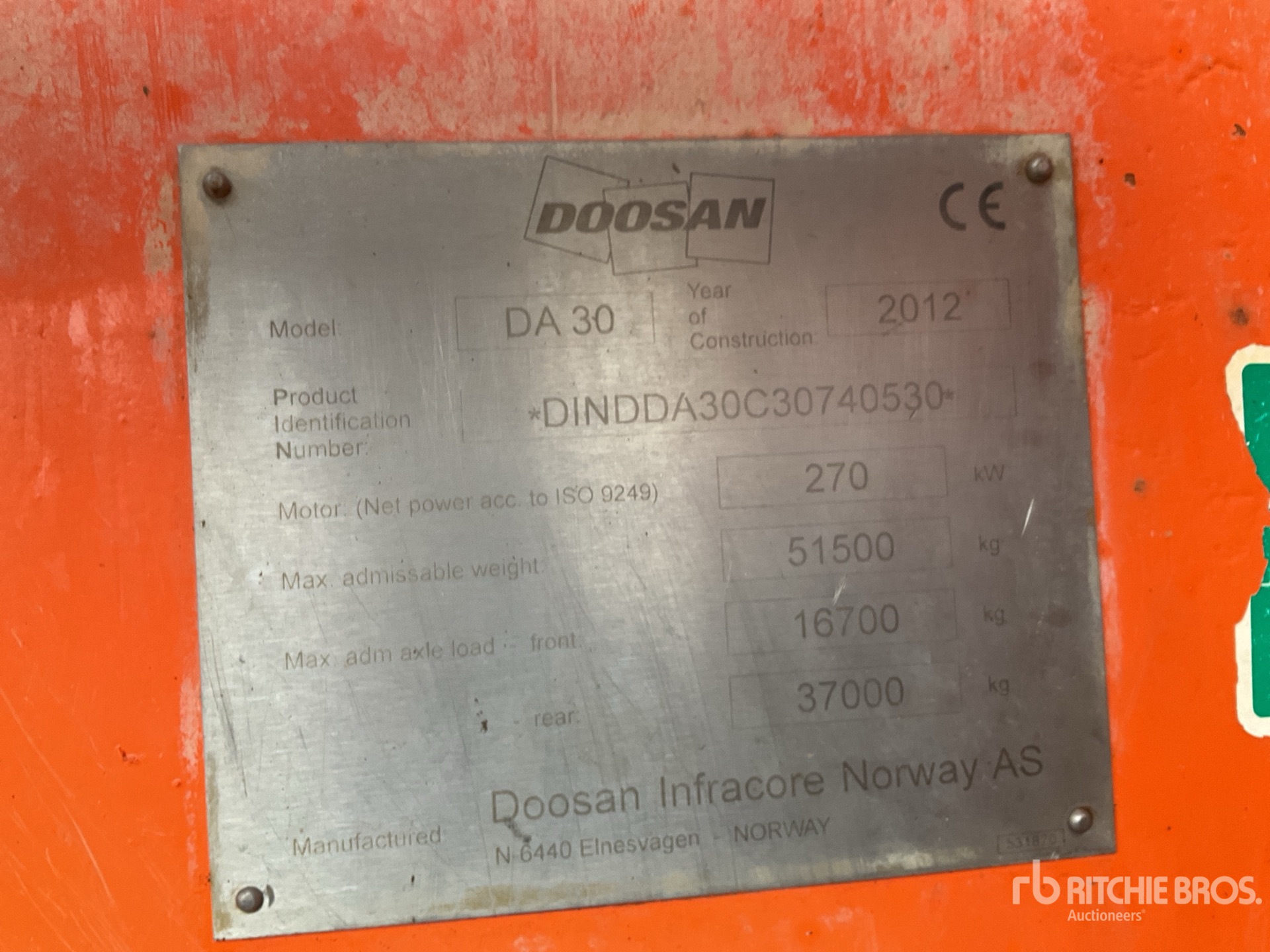 2012 Doosan DA30