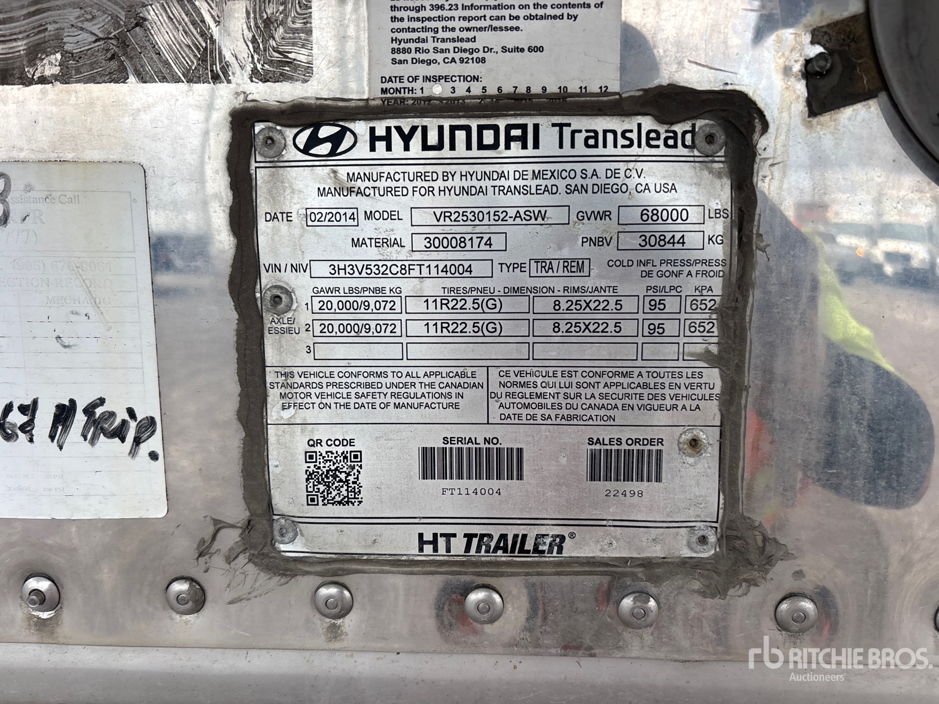 2015 Hyundai 53 FT X 102 IN T/A