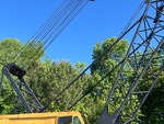 Crane Superstructure with Boom Stops