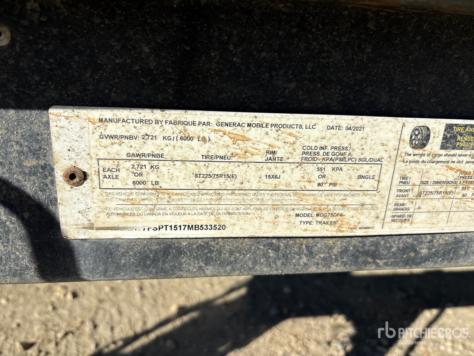 2021 Generac MDG75
