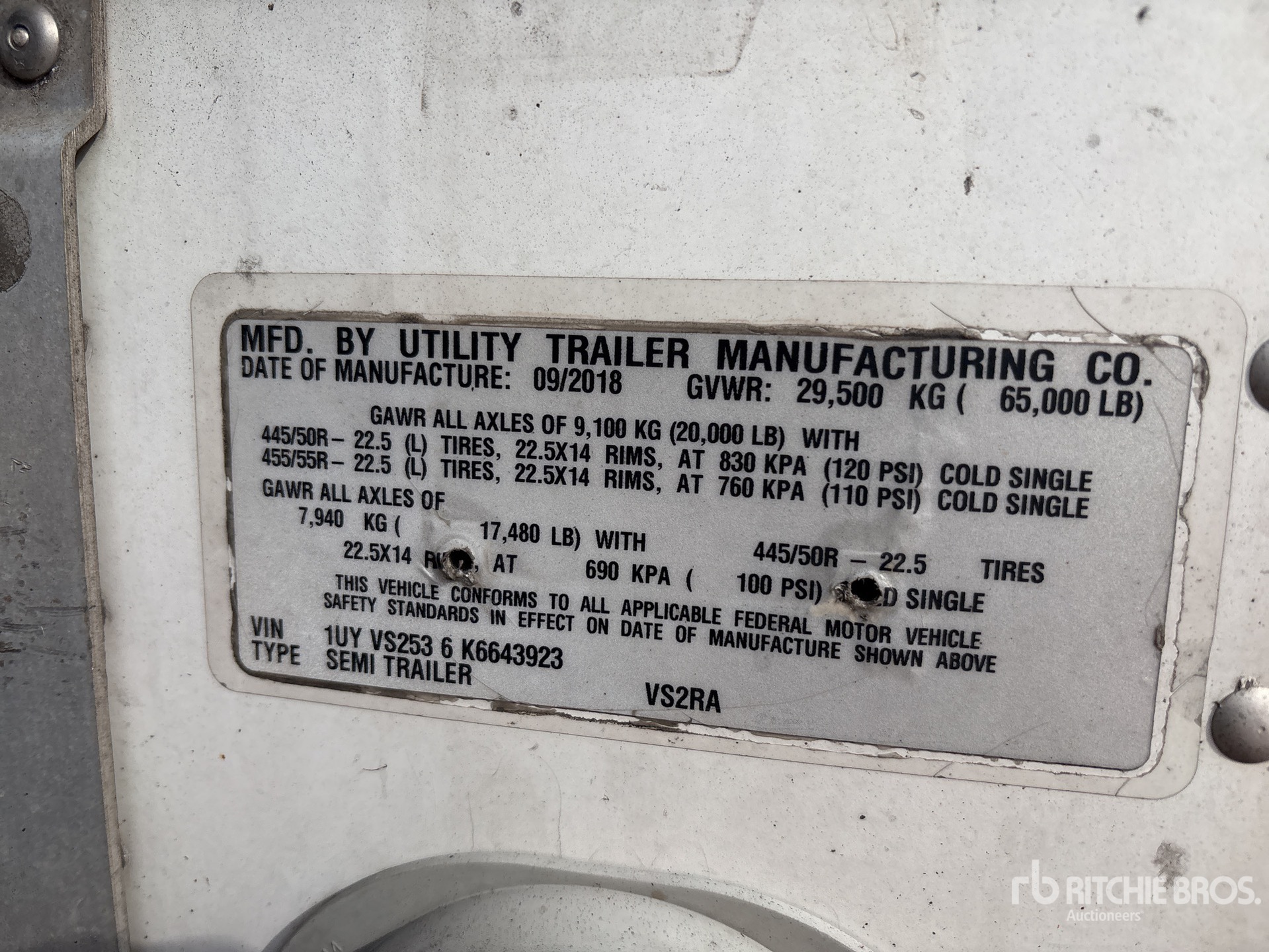 2019 Utility VS2RA