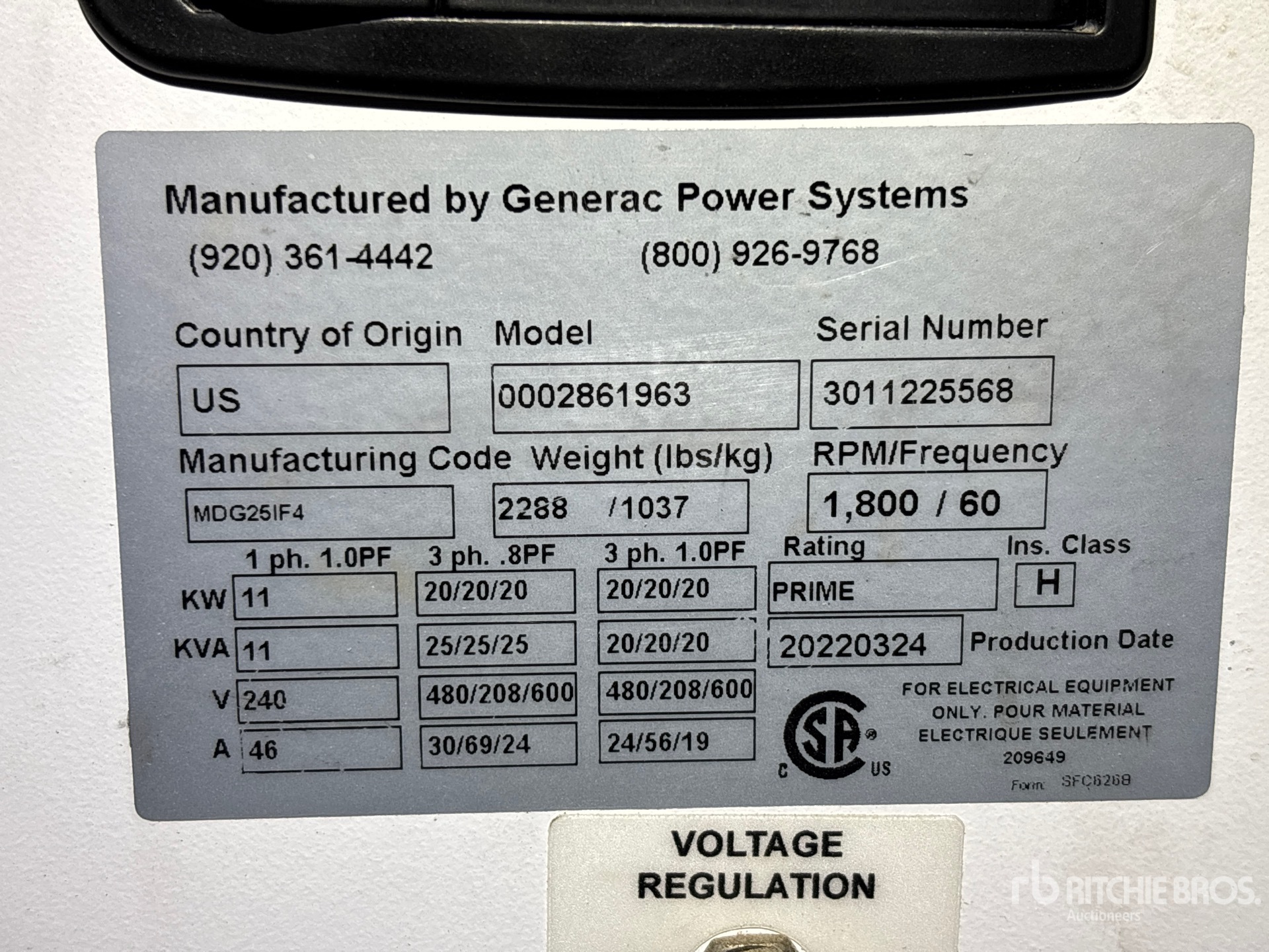 2022 Generac MDG25IF4