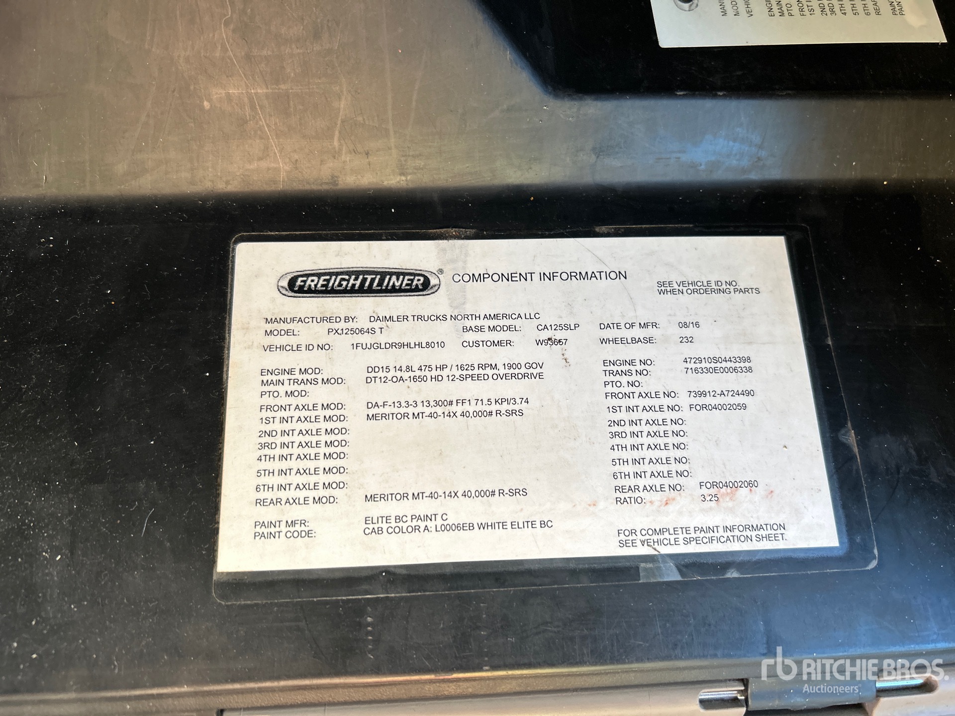 2017 Freightliner CASCADIA 125