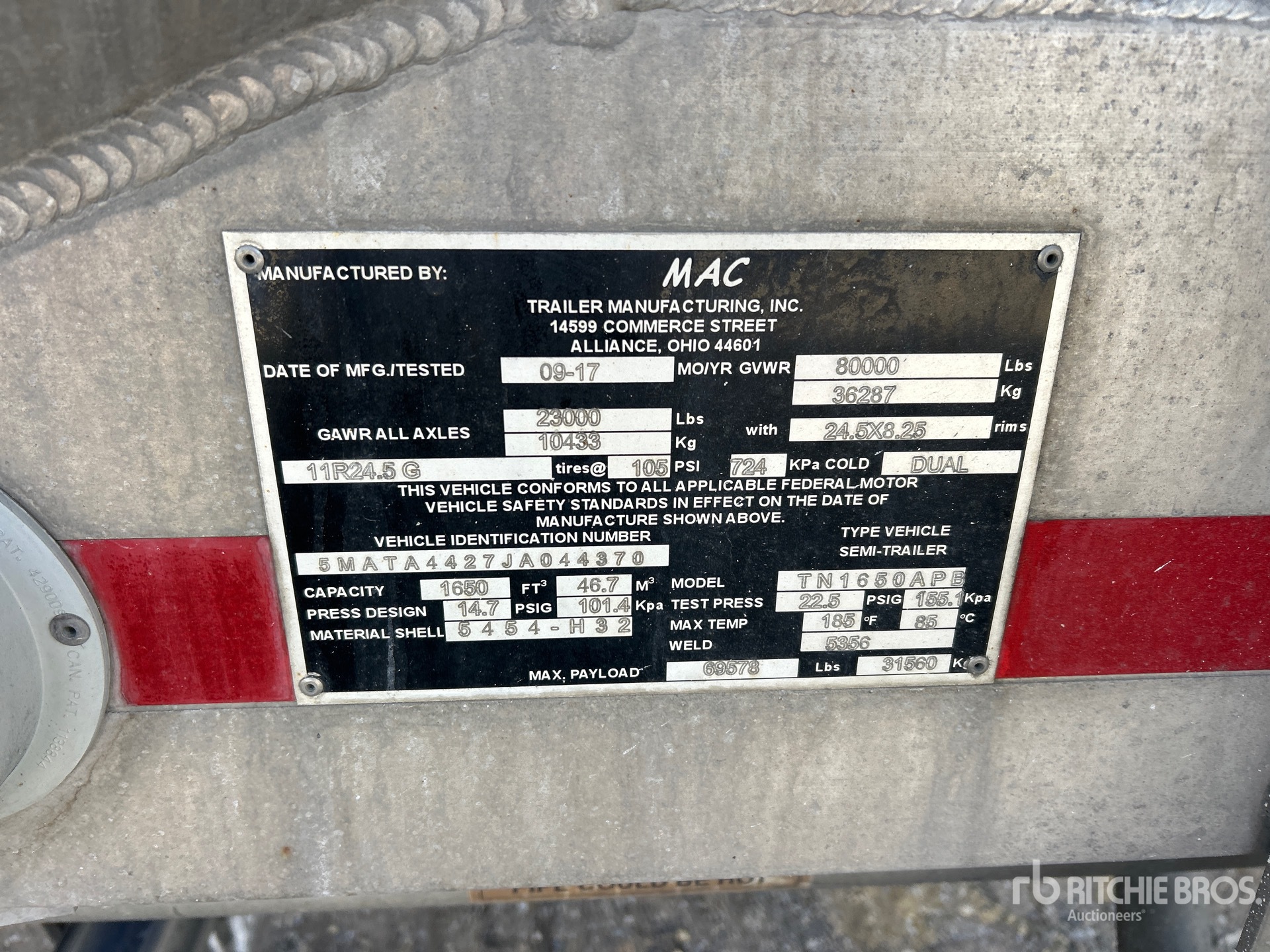 Photo of 2018 Mac TN1650APB