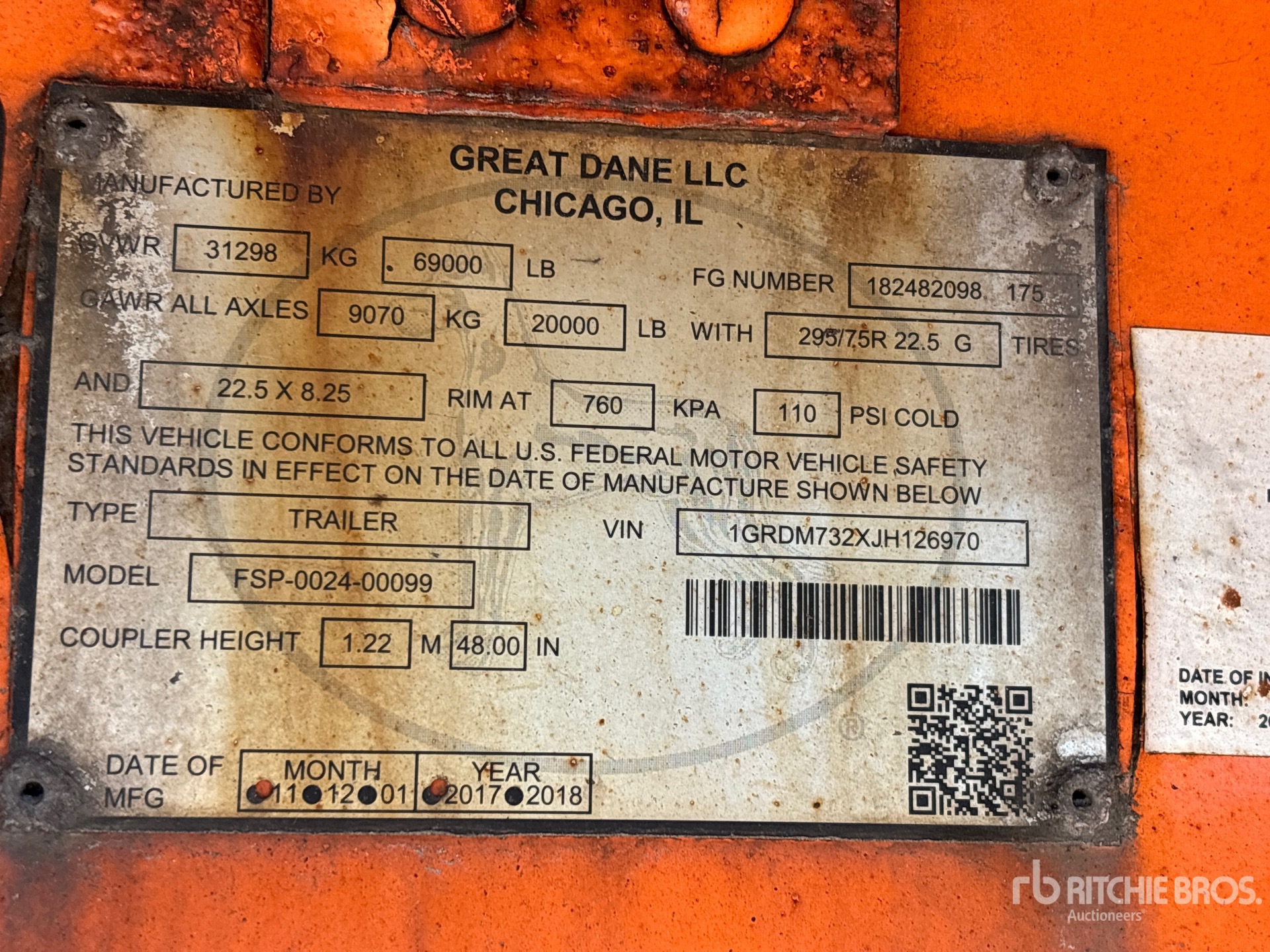 2018 Great Dane FSP-0024-00099