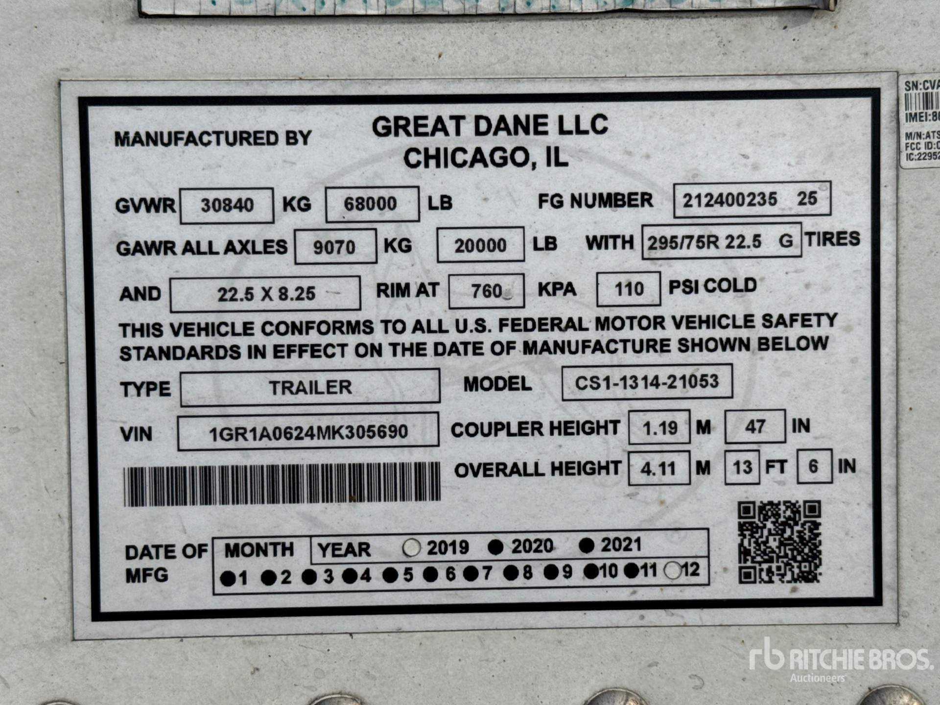 2021 Great Dane CS1131401053