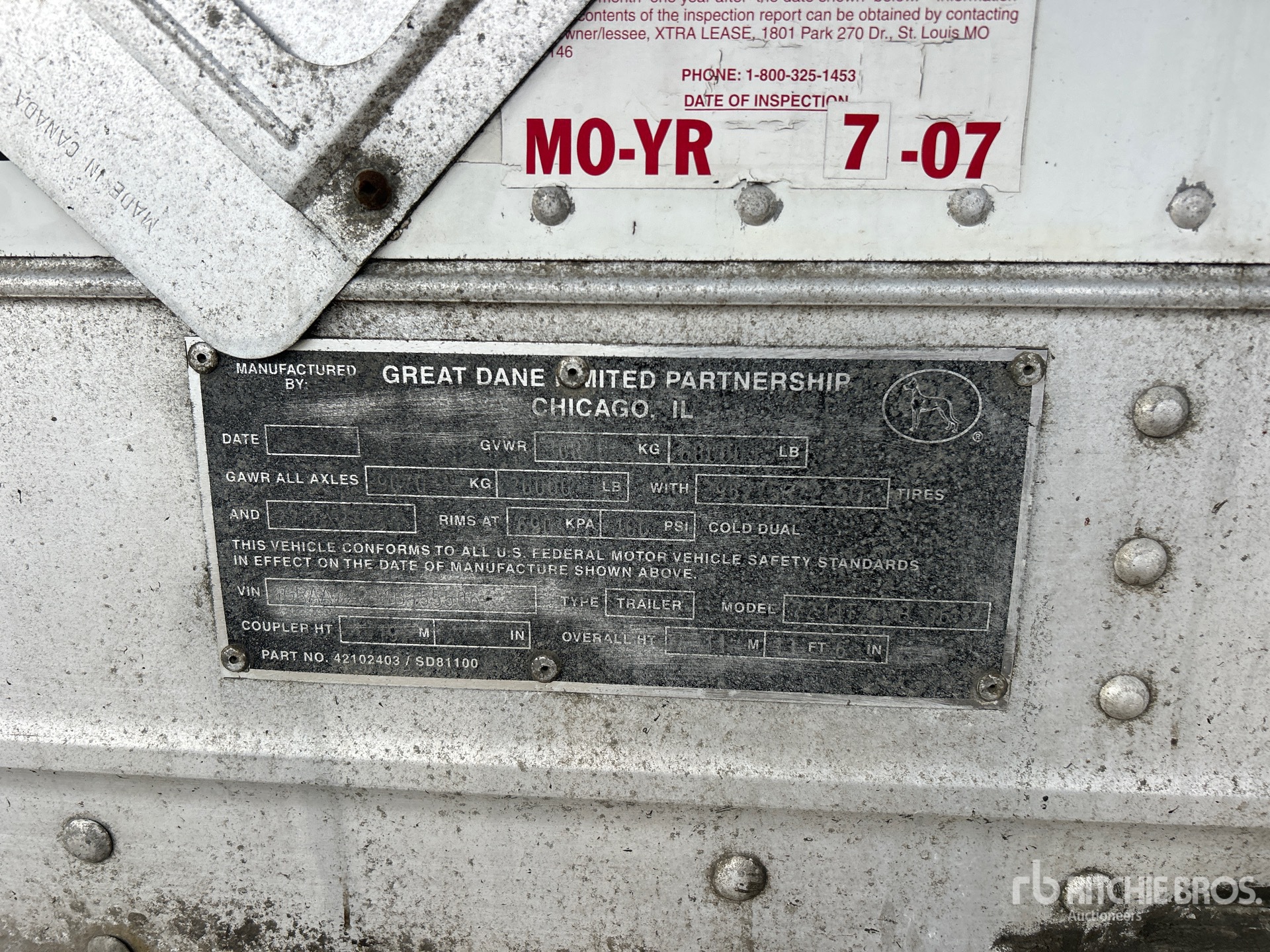 2001 Great Dane 36 ft T/A