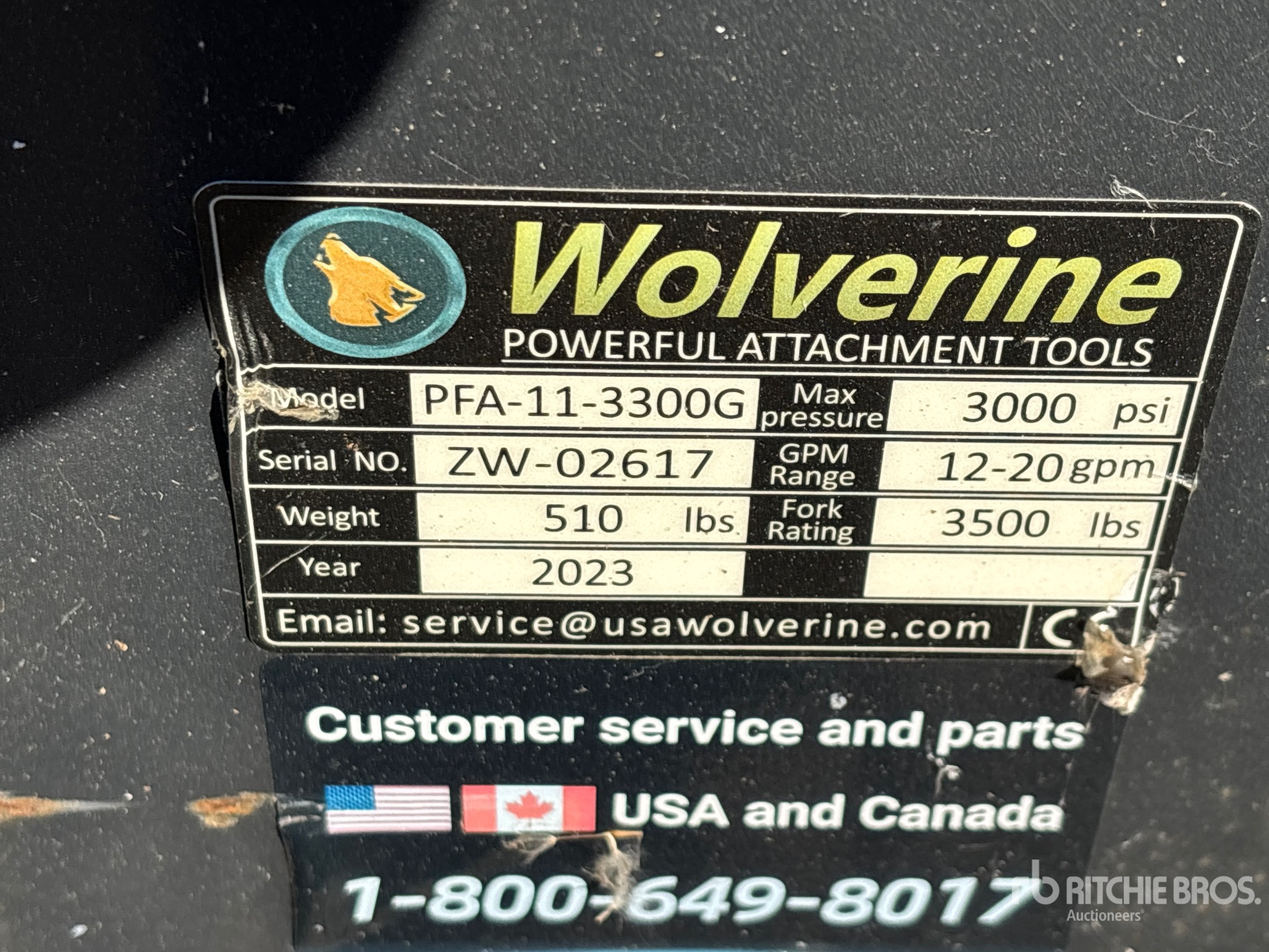 2023 Wolverine PFA-11-3300G