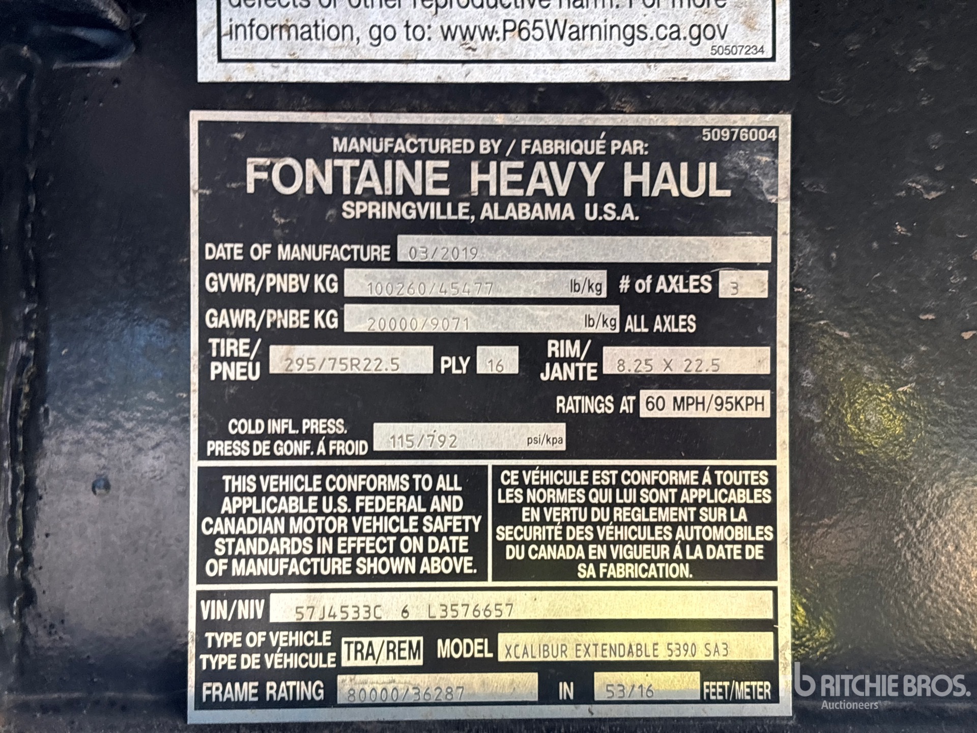 2020 Fontaine XCALIBUR EXTEND