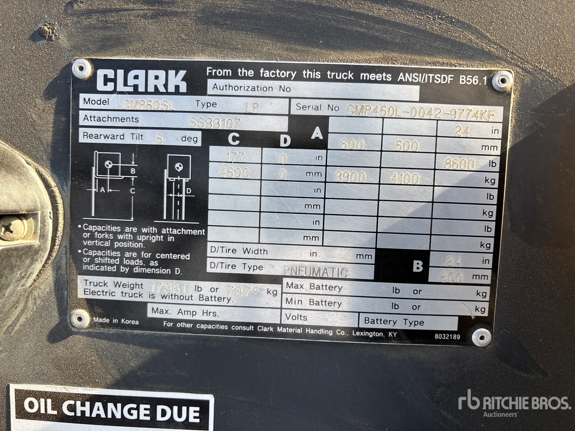 2007 Clark CMP-50-SL