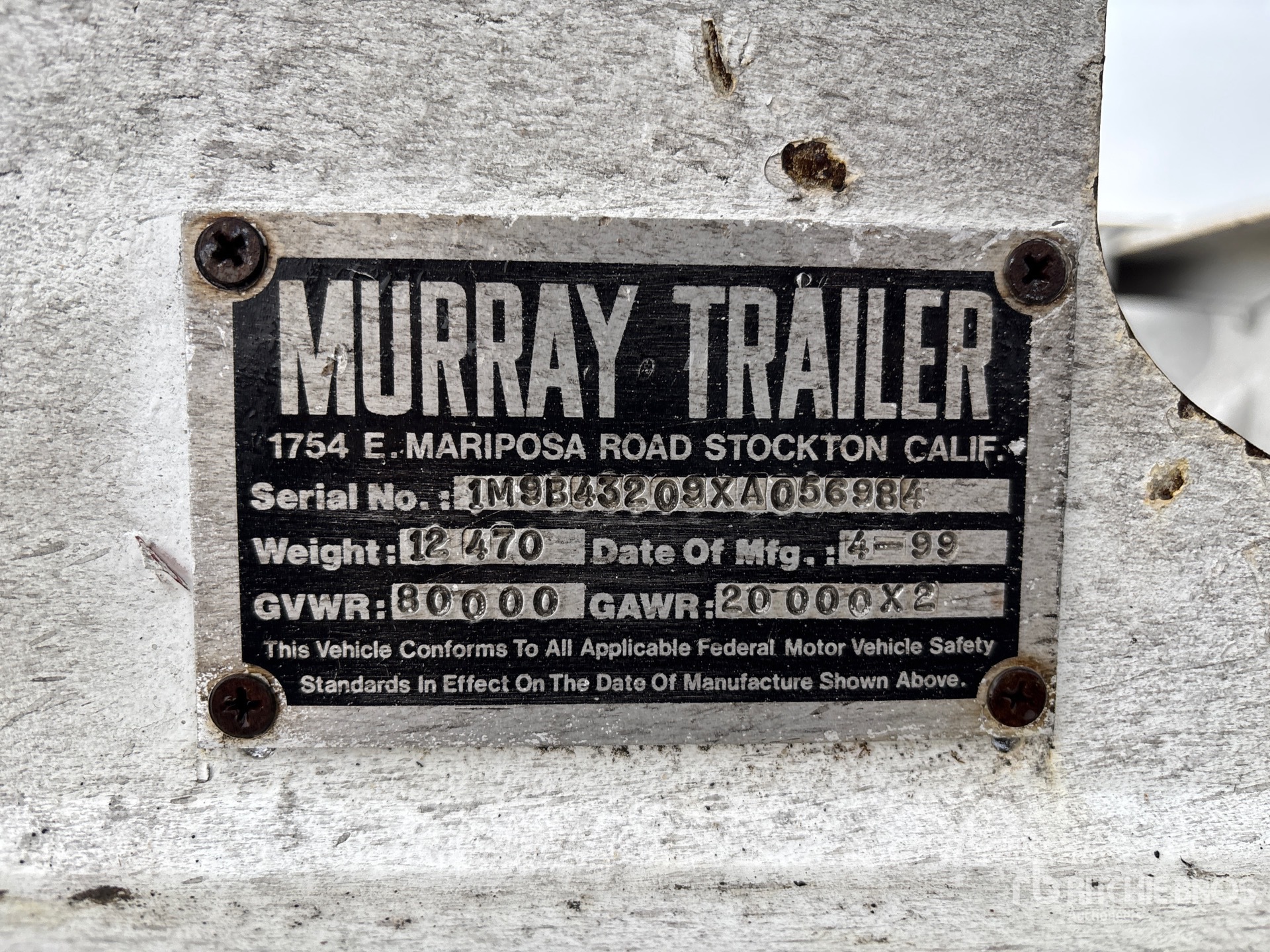 1999 Murray 40 TON T/A REMOVABLE GOOSENECK