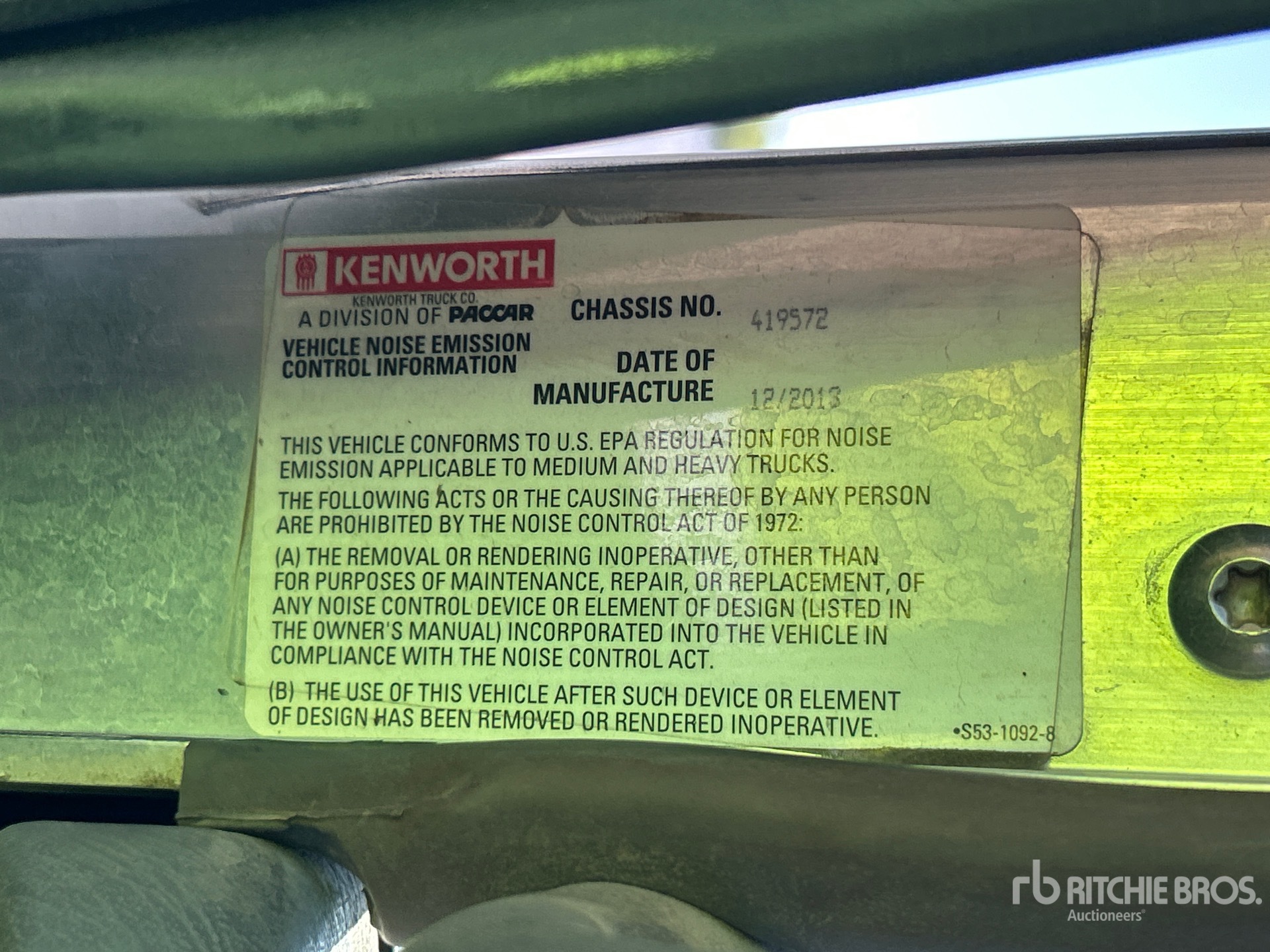 2014 Kenworth T800