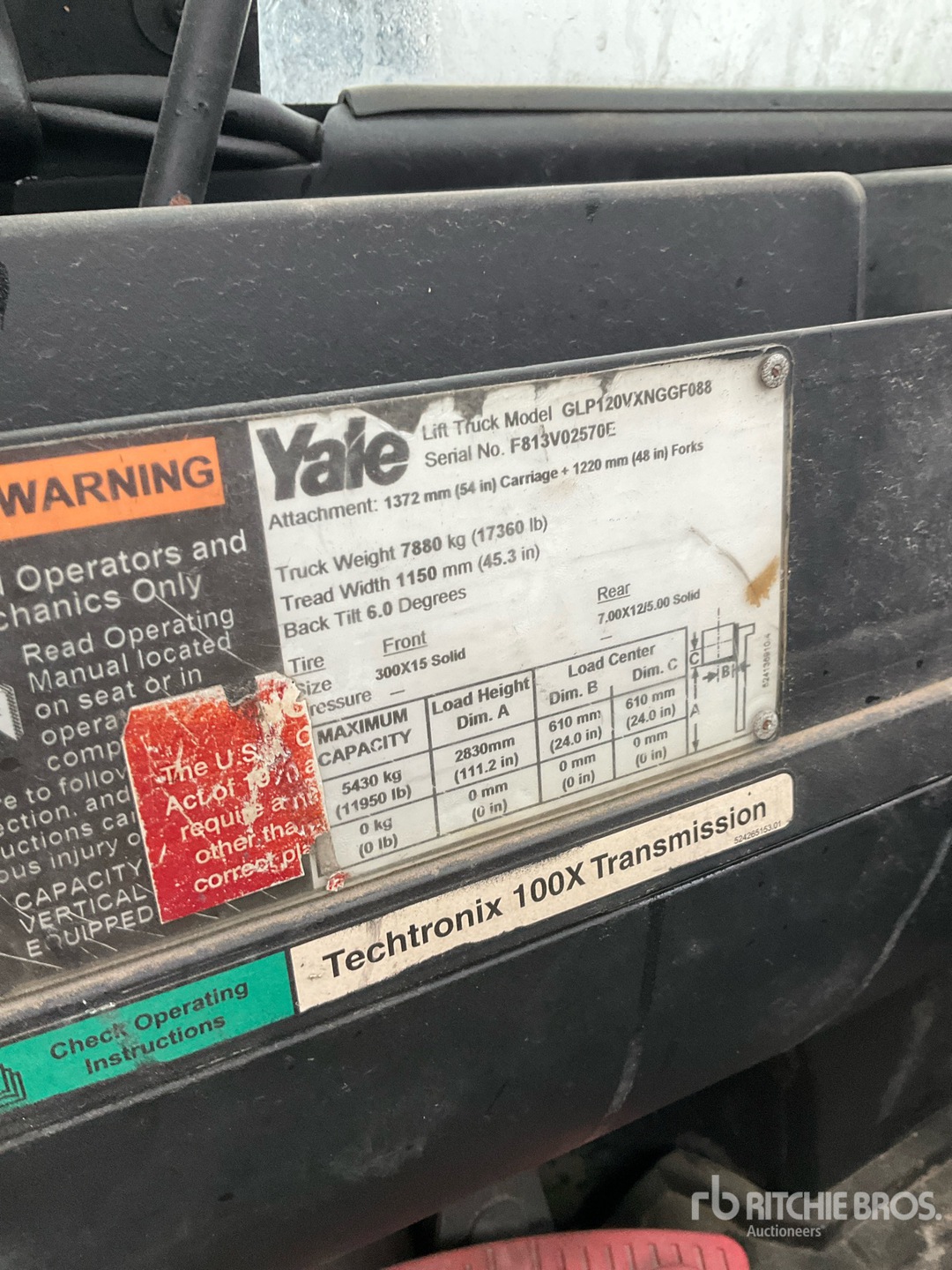 Photo of 2007 Yale GLP120VXNGGF088