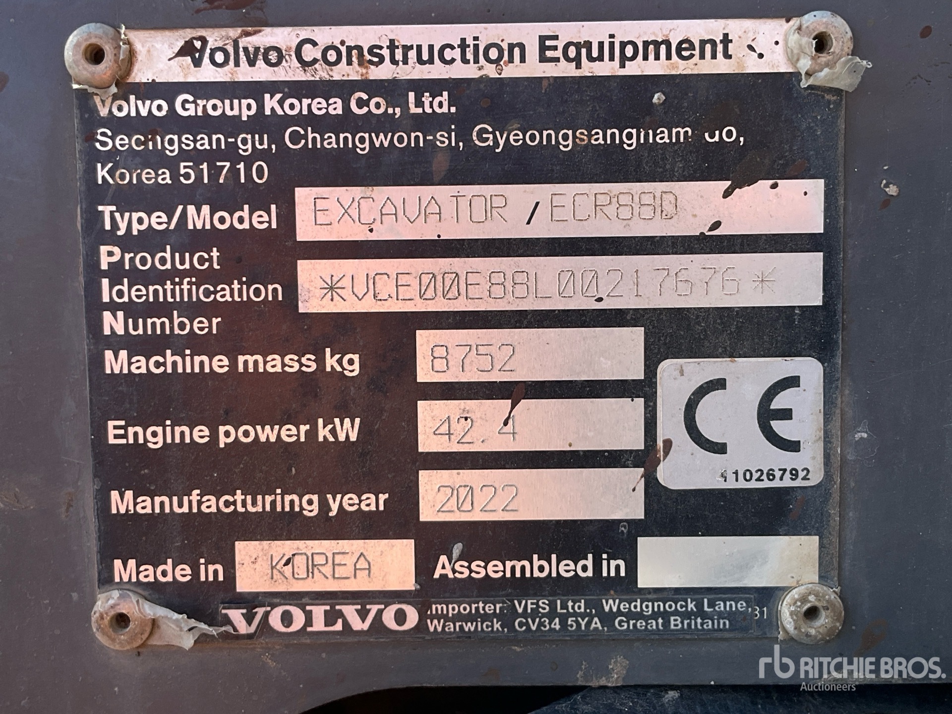 2022 Volvo ECR88D
