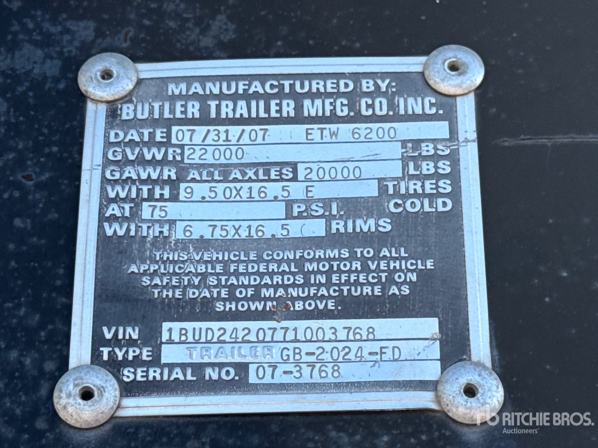 2007 Butler 28 FT T/A