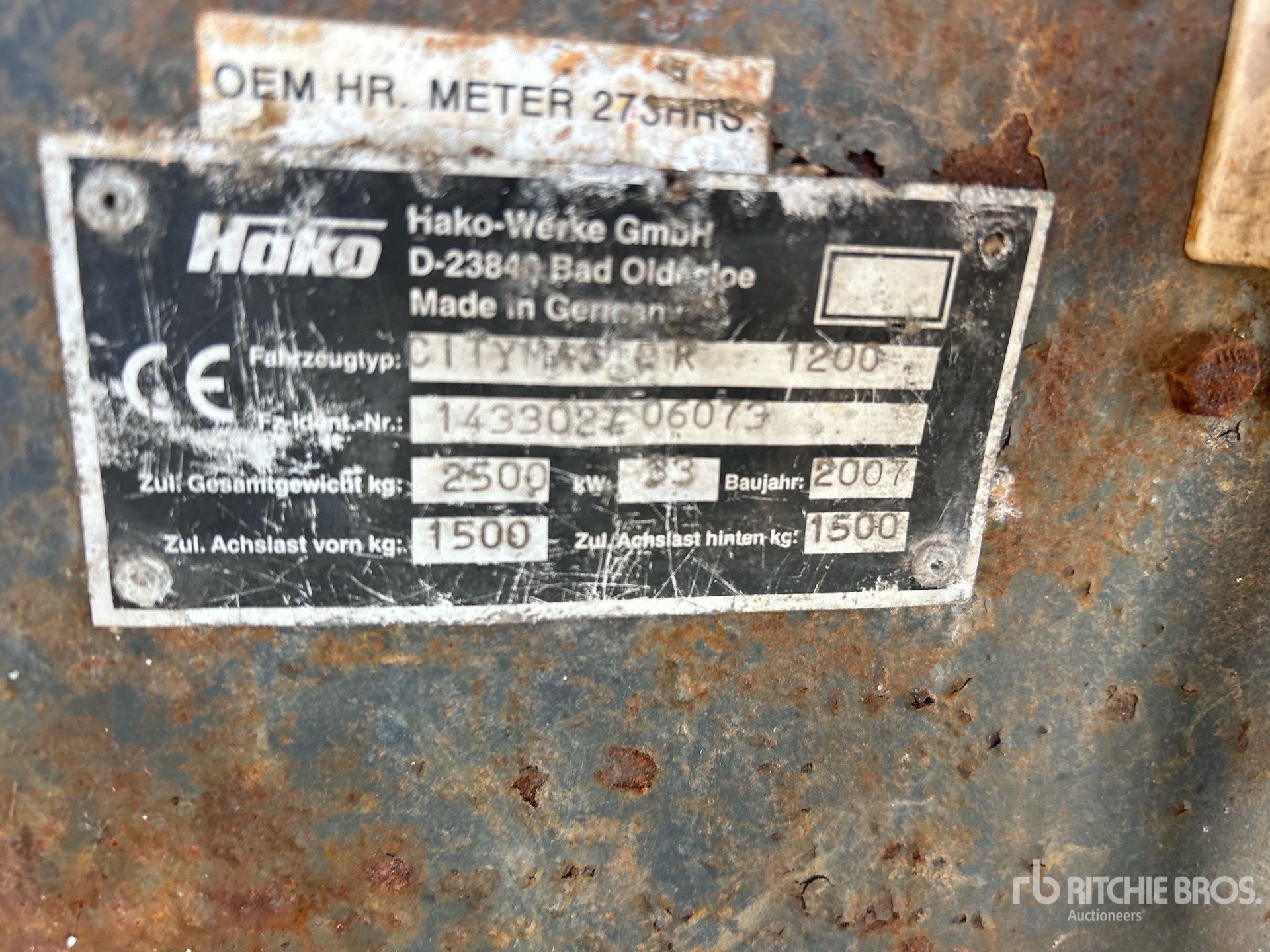 2007 Hako CITYMASTER 1200
