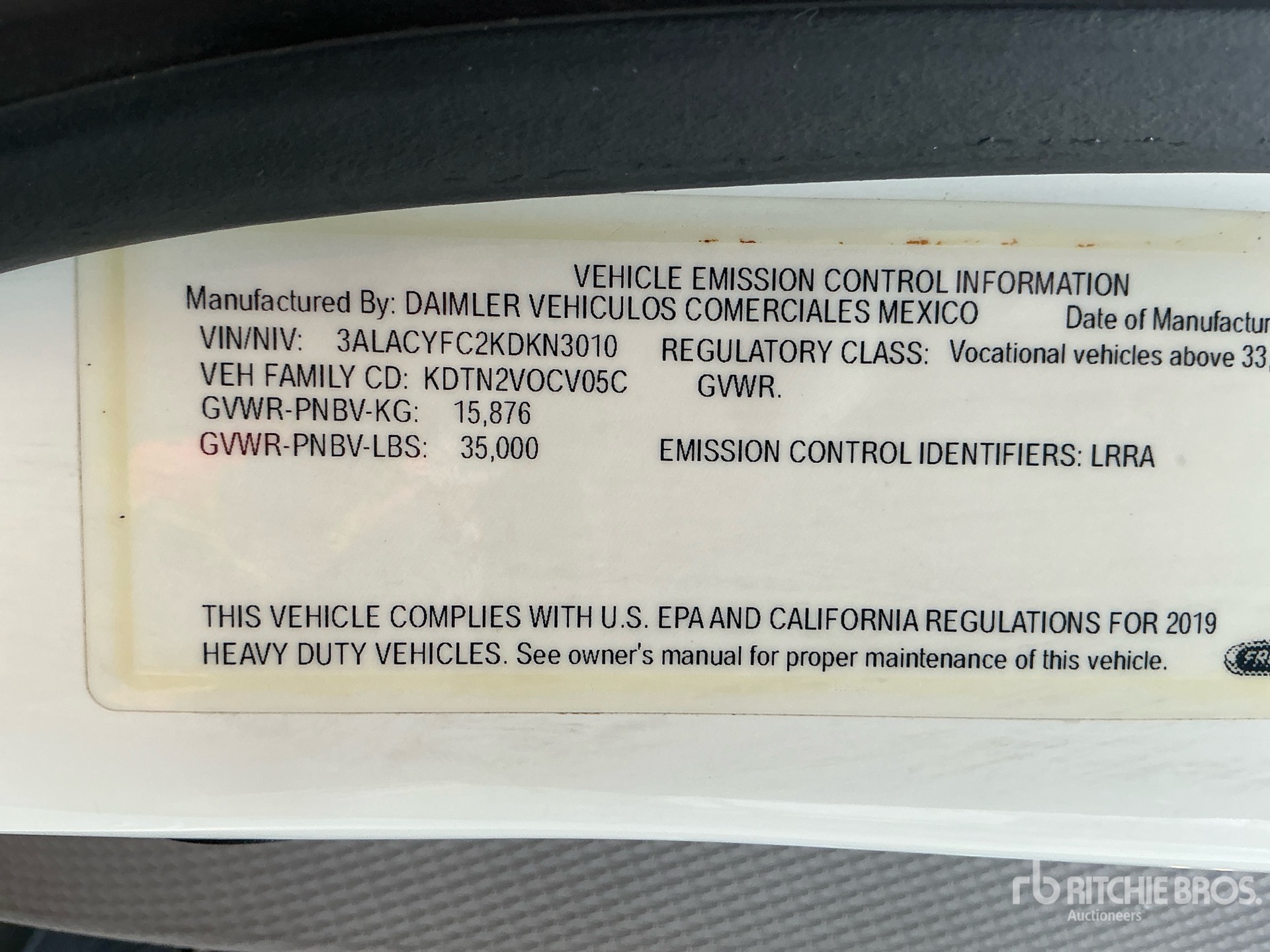 Photo of 2019 Freightliner M2 106