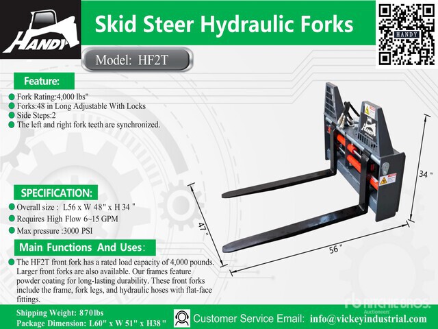 2026 Handy HF2T Skid Steer Forks