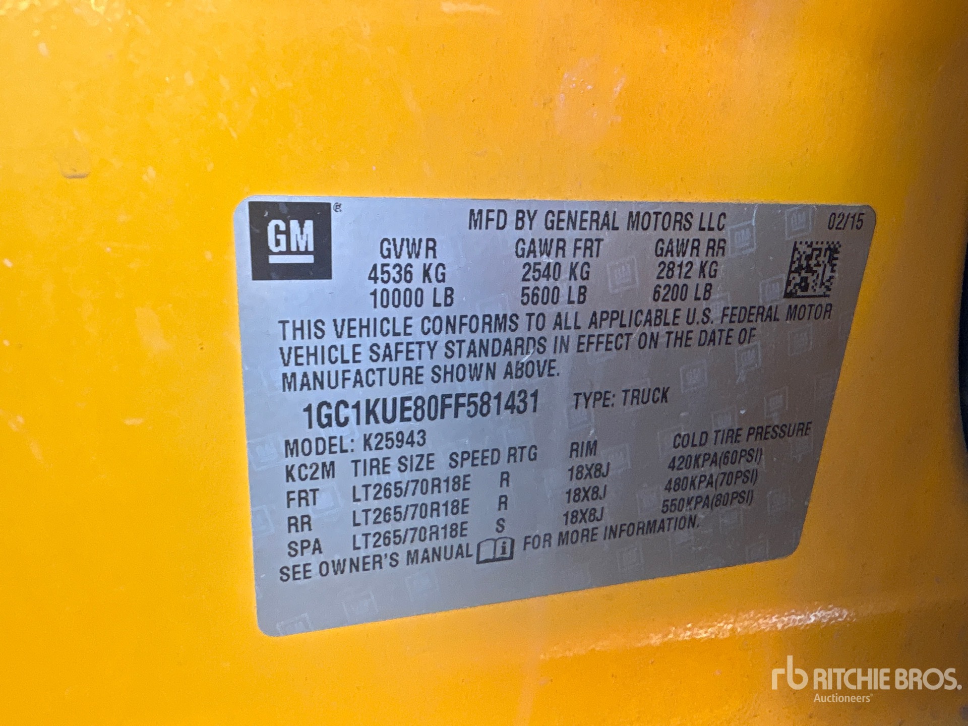2015 Chevrolet SILVERADO 2500H